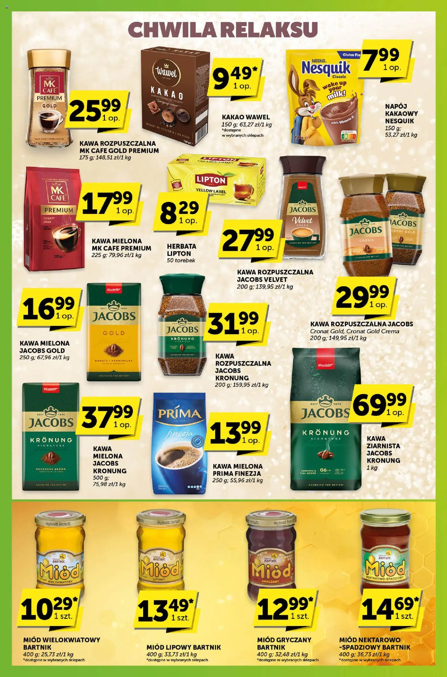 Euro Sklep Gazetka - Sprawdź, co więcej od 22.01.2026 | Strona: 5 | Produkty: Miód, Kawa ziarnista, Kawa, Herbata