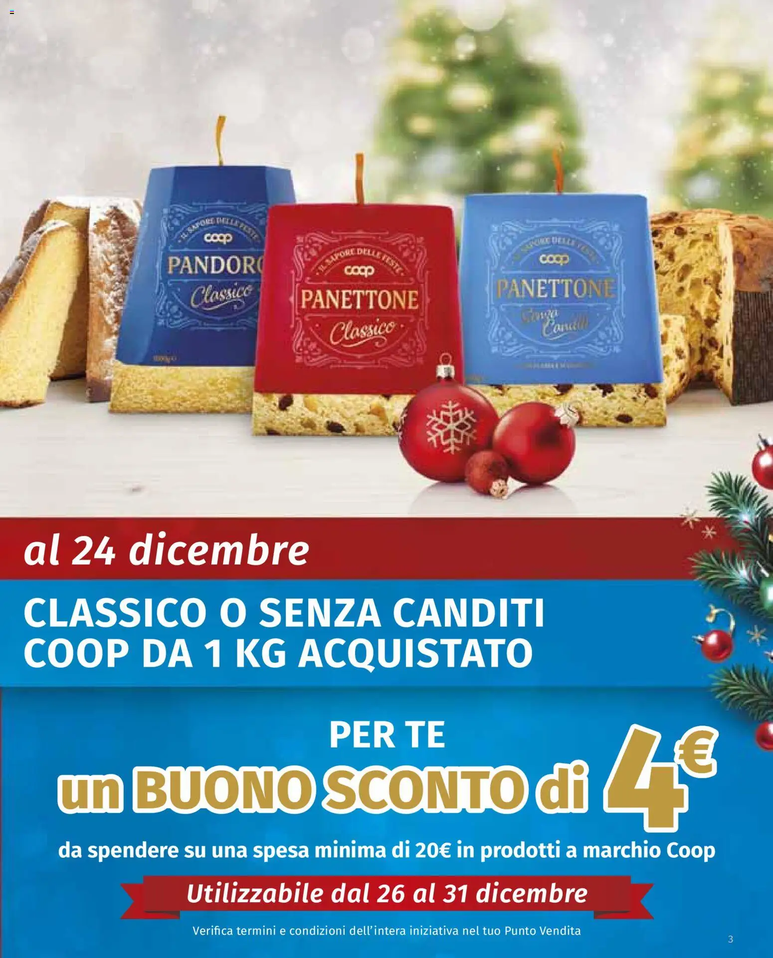 Volantino Ipercoop del 18.12.2025 | Pagina: 3 | Prodotti: Tè, Pandoro, Panettone