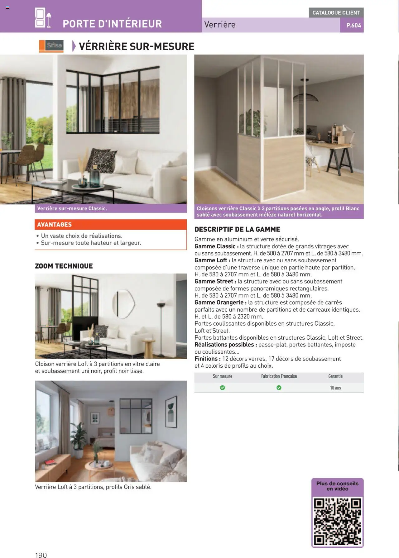  | Page: 190 | Produits: Vidéo, Verrière, Porte, Portes