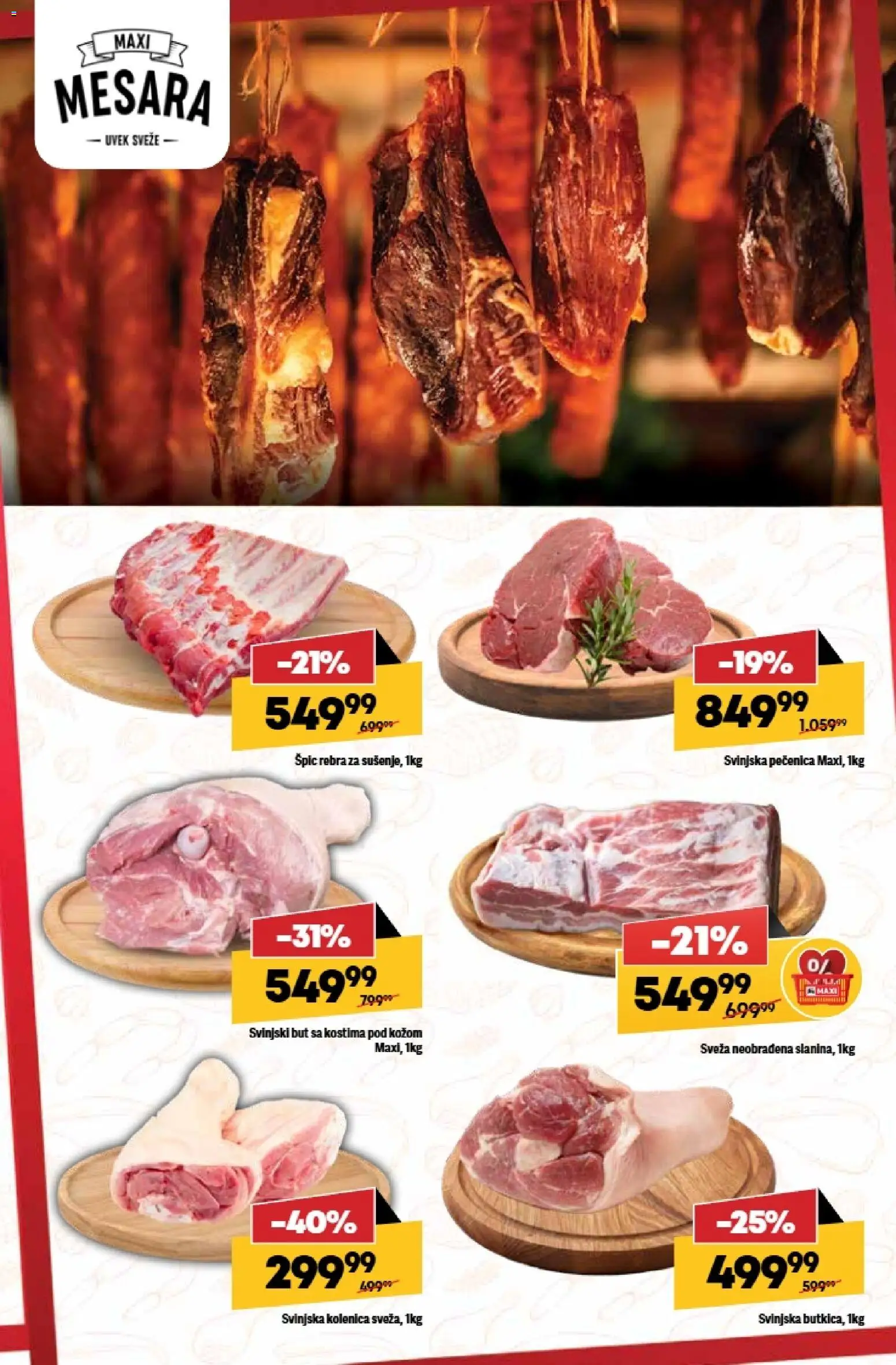 Maxi katalog - važi od 27.11.2025 | Strana: 11 | Proizvode: Svinjska kolenica, Svinjski but, Pečenica