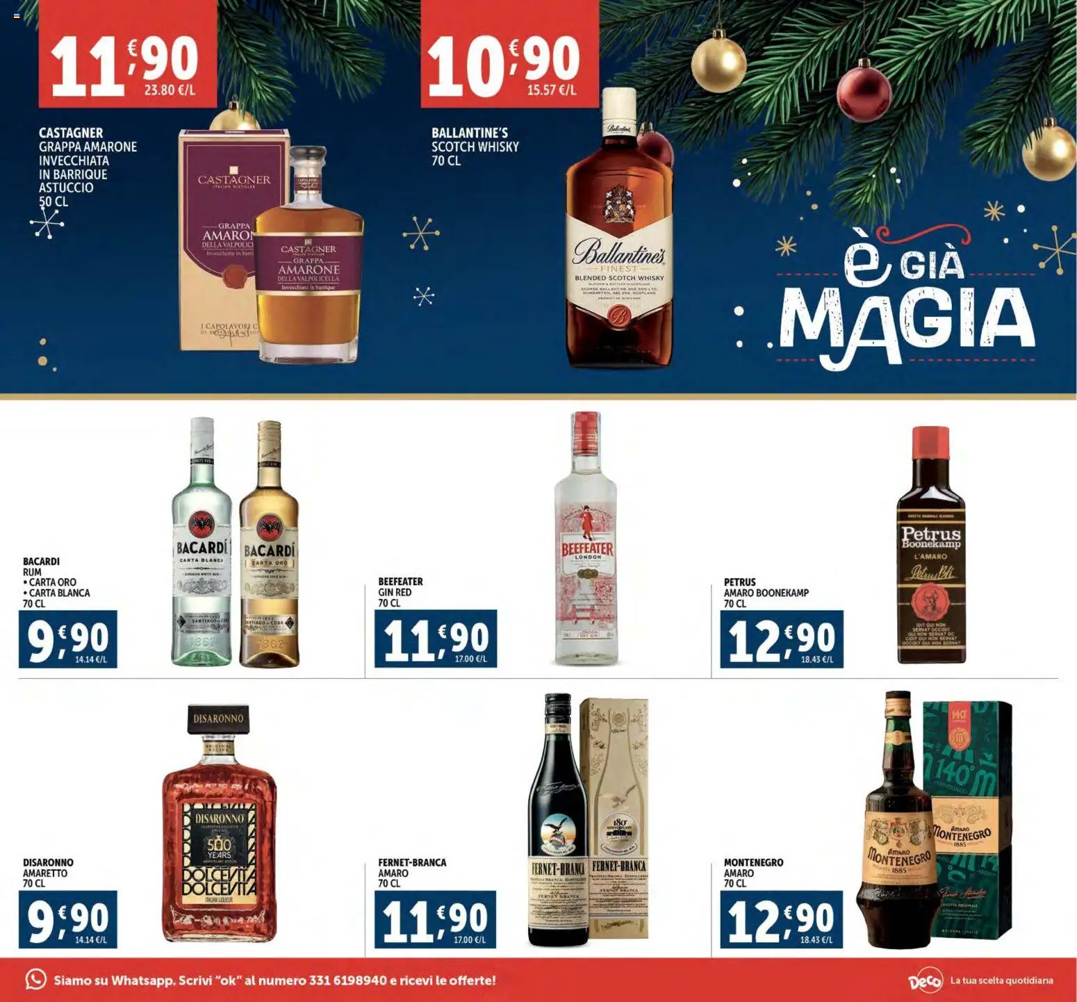 Volantino Decò del 02.12.2025 | Pagina: 7 | Prodotti: Gin, Astuccio, Grappa, Amaro