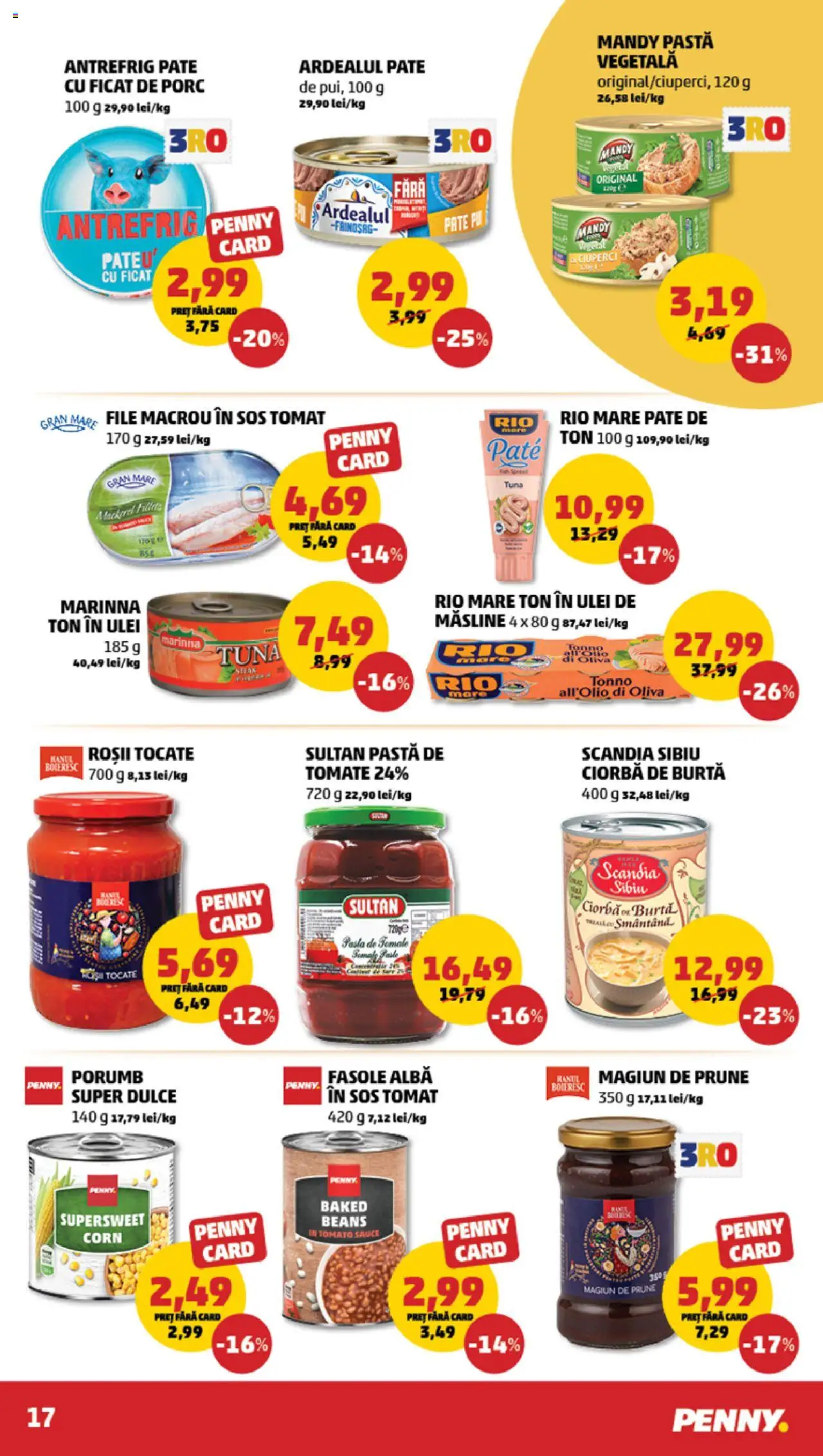Catalog PENNY – valabil de la 06.08.2025 | Pagină: 17 | Produse: Feijoa Meyvesi, Pate, Măsline, Prune