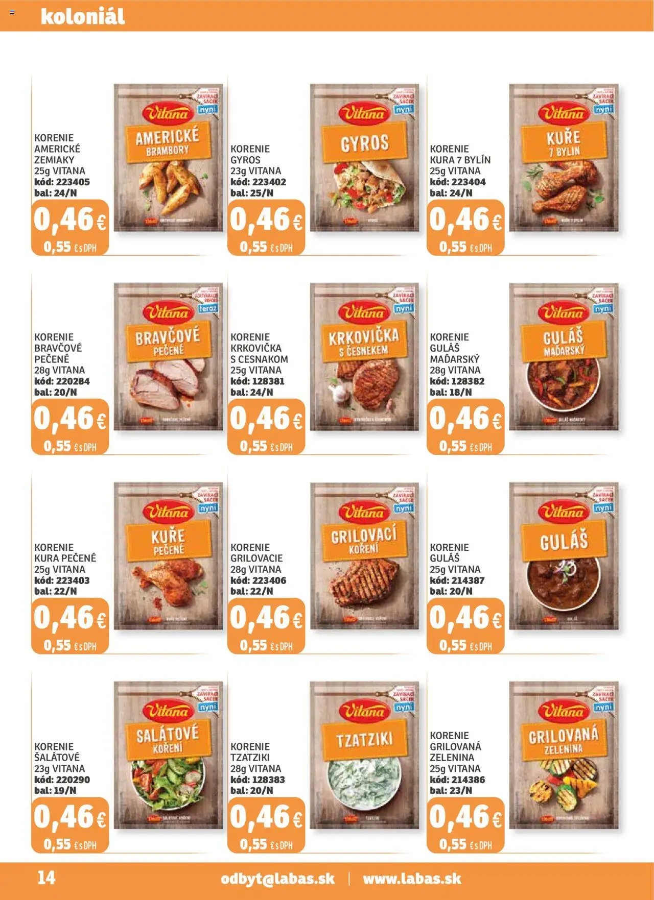 Labaš magazín │ platný od 25.07.2025 | Strana: 14 | Produkty: Krkovička, Korenie, Zemiaky