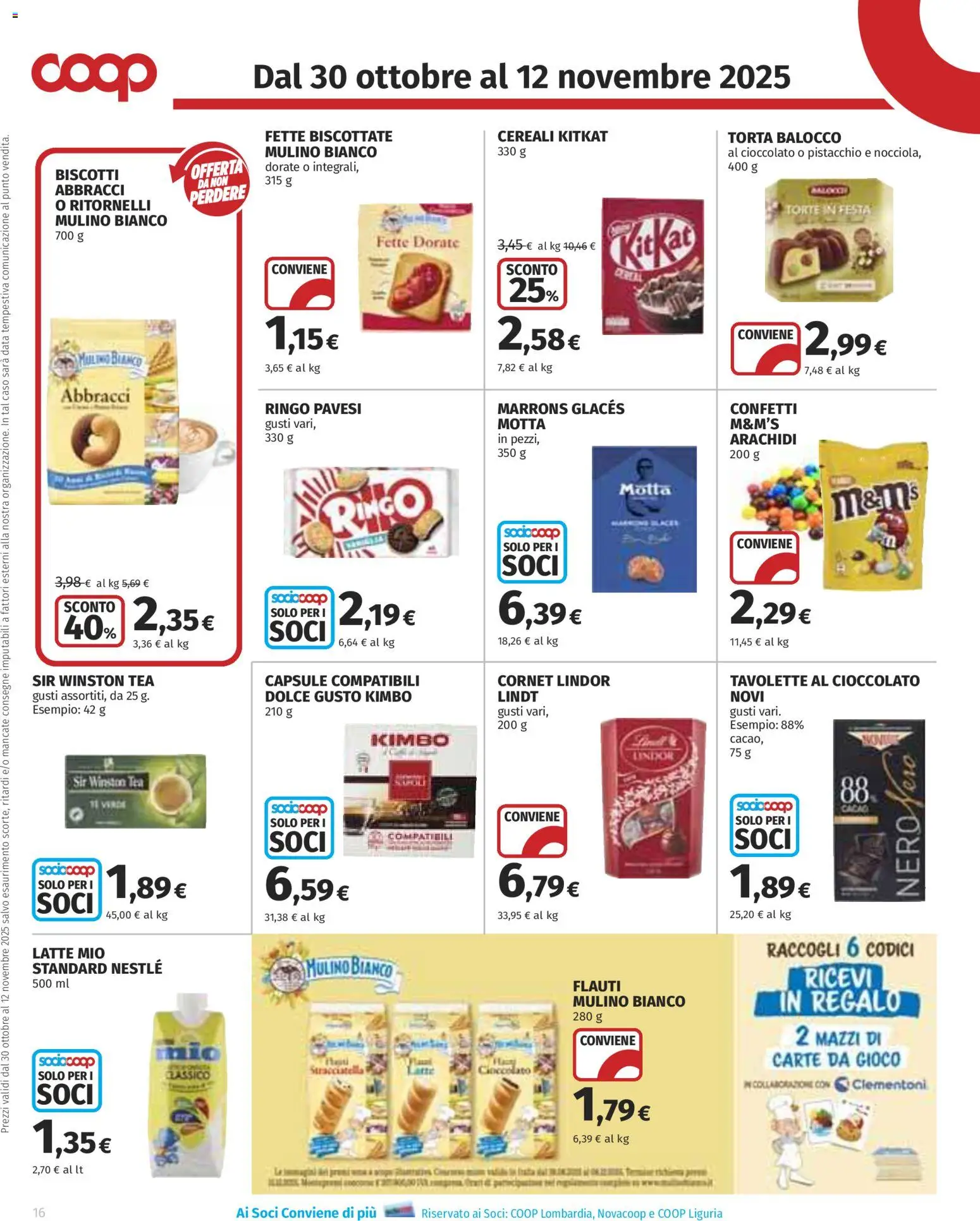 Volantino COOP del 30.10.2025 | Pagina: 16 | Prodotti: Tè, Torta, Gioco, Stracciatella