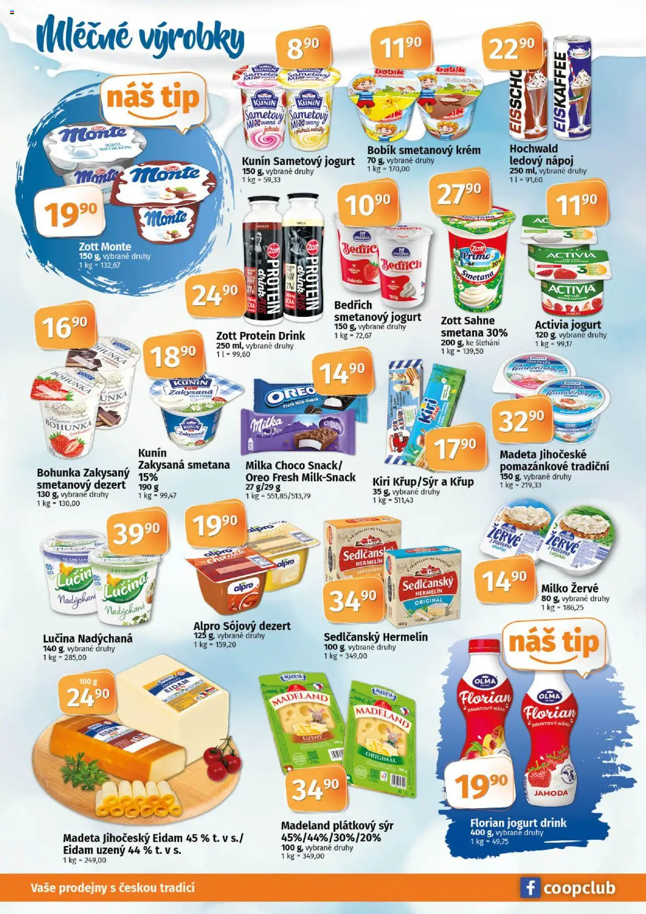 Coop leták - Tuty od 08.10.2025 | Strana: 4 | Produkty: Sýr, Smetanový jogurt, Hermelín, Protein