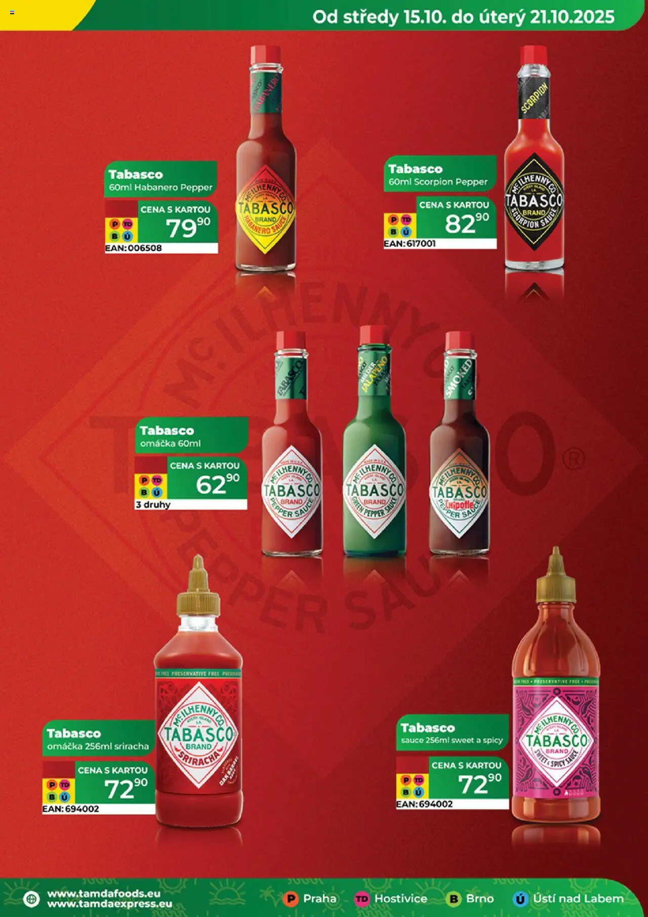 Tamda Foods leták od 15.10.2025 | Strana: 35 | Produkty: Tabasco, Sriracha