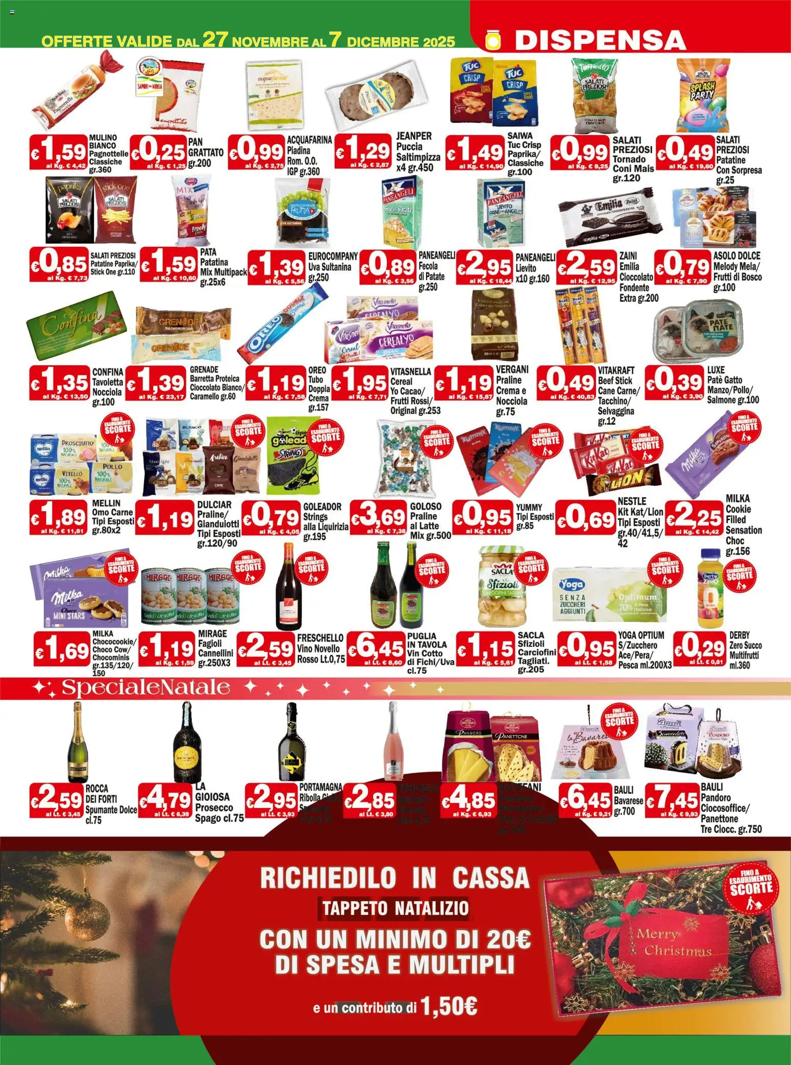 Volantino Primo Prezzo del 27.11.2025 | Pagina: 3 | Prodotti: Pane, Succo, Cannellini, Pesca