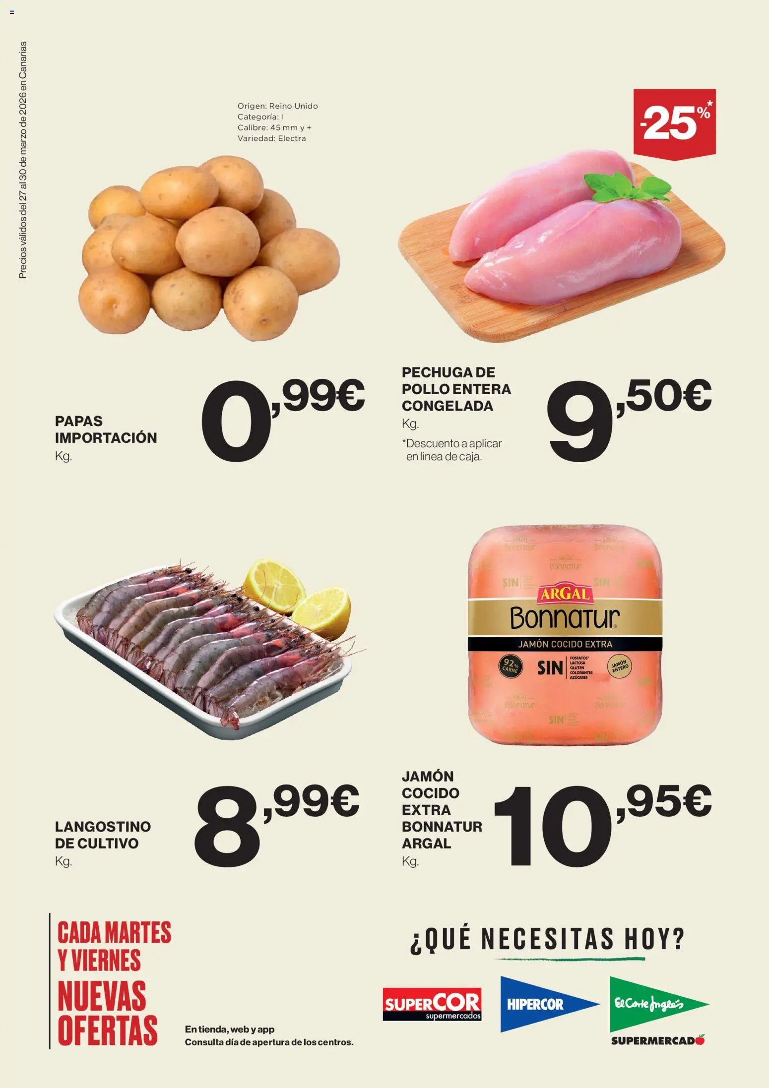 Supercor Canarias │ válido desde el 27.03.2026 | Página: 2 | Productos: Jamón, Jamón cocido, Langostino