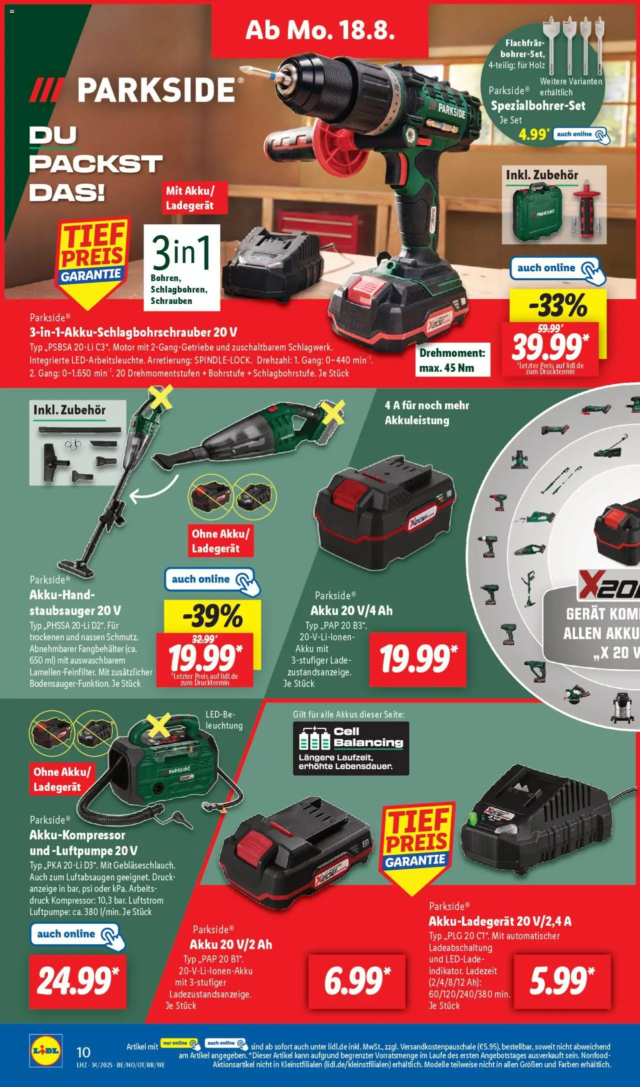 Lidl Prospekt Holzminden - gültig ab dem 18.08.2025 | Seite: 2 | Produkte: Staubsauger, Luftpumpe, Ladegerät
