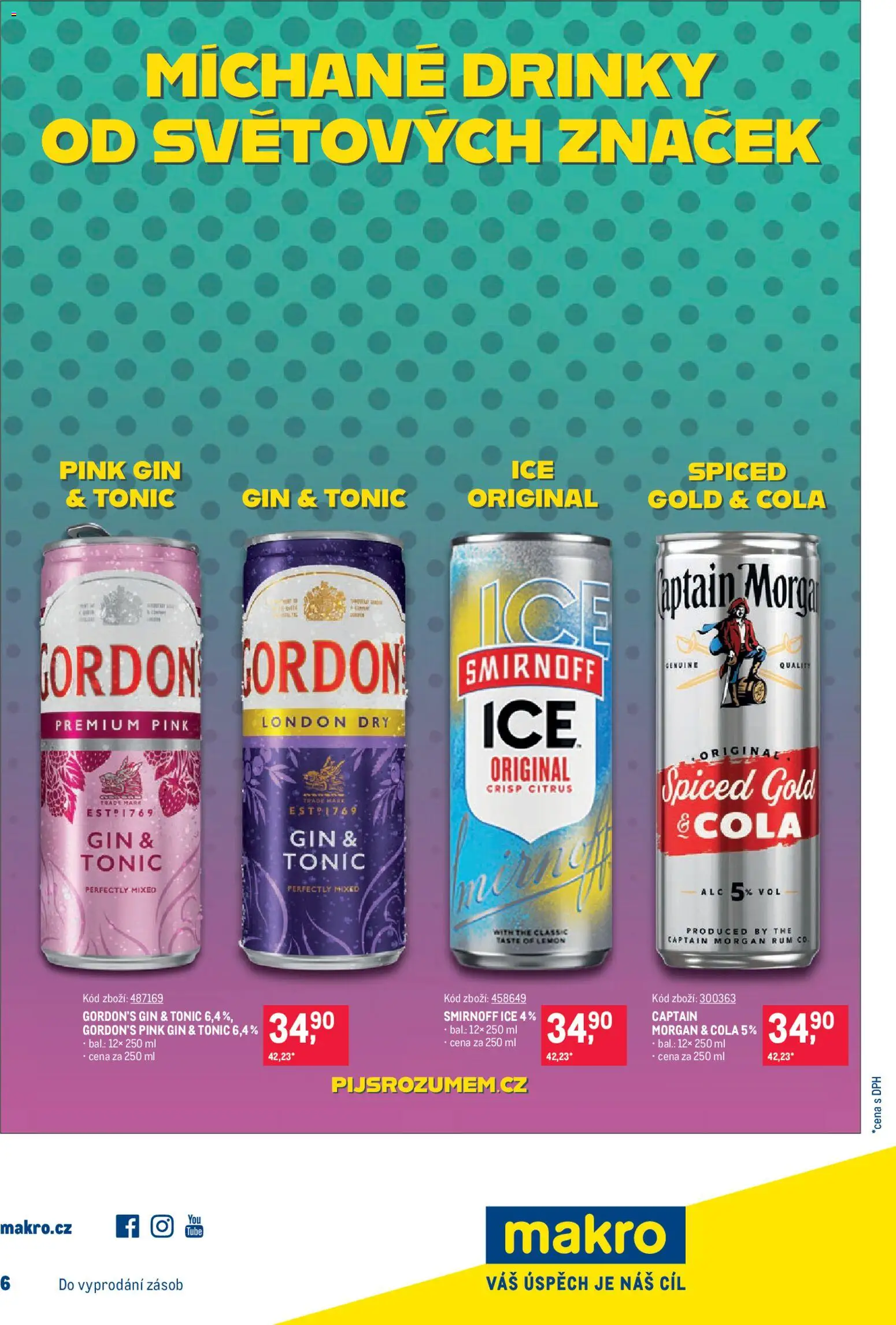 Makro leták - Gastronomie od 25.02.2026 | Strana: 25 | Produkty: Gin, Tonic, Captain Morgan, Cola