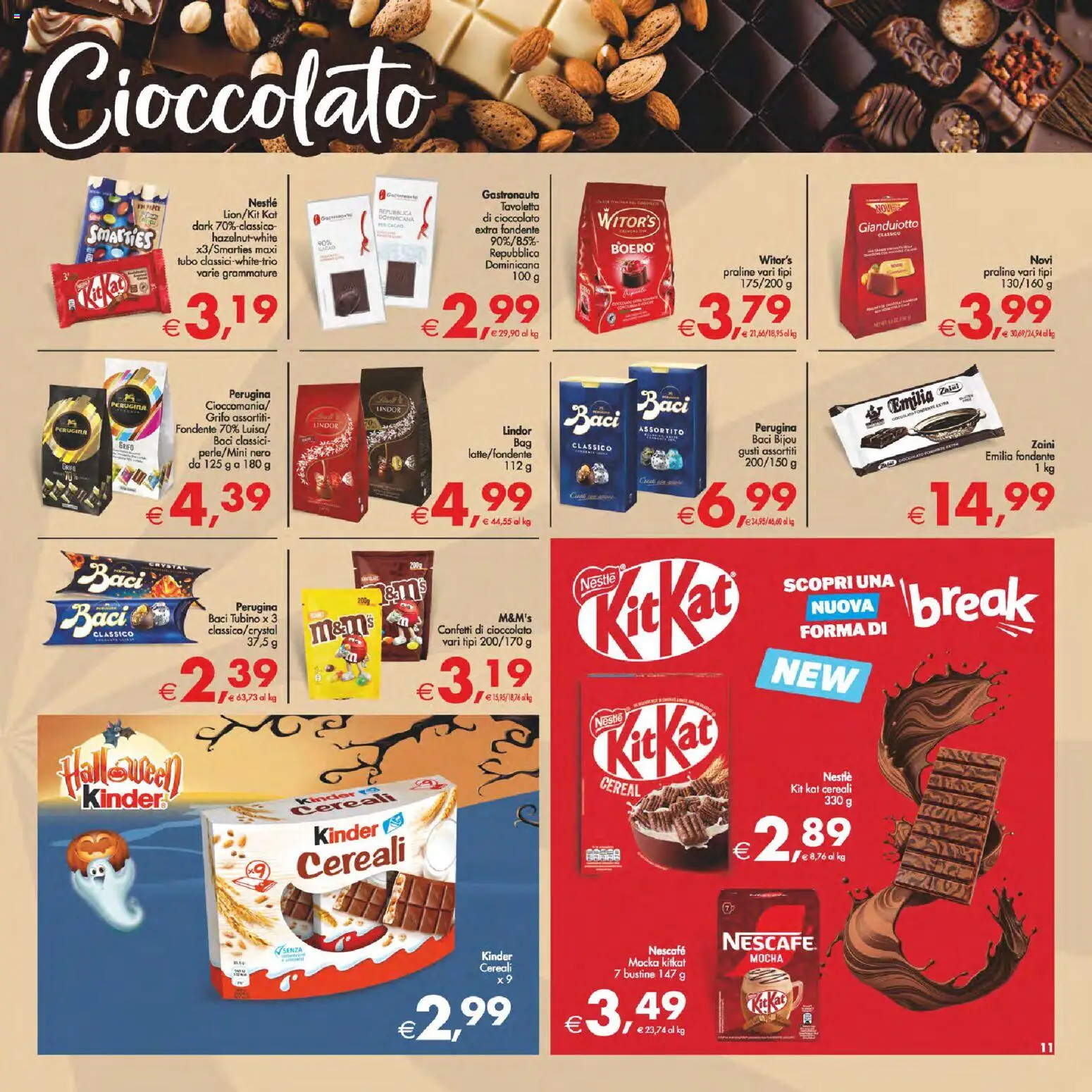 Volantino Decò del 24.10.2025 | Pagina: 13 | Prodotti: Cioccolato, Cereali, Tubo, Cacao