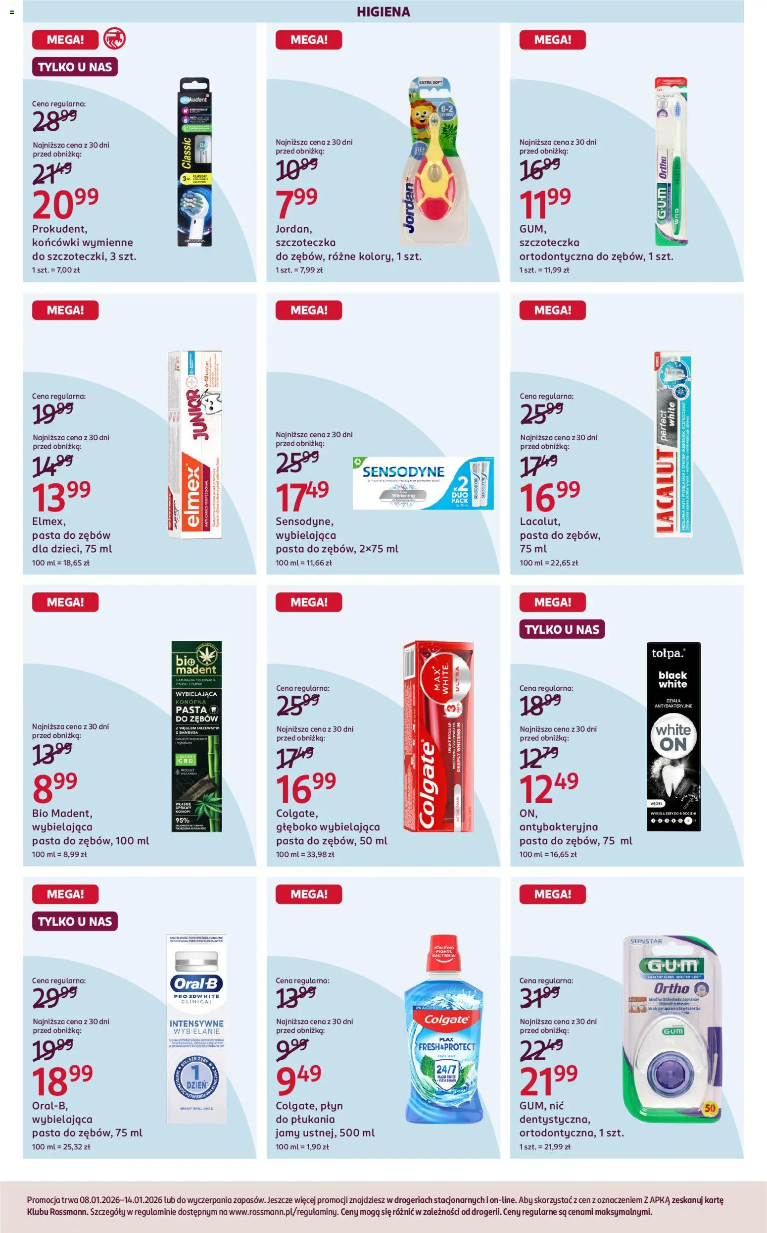Rossmann Gazetka od 08.01.2026 | Strona: 15 | Produkty: Lacalut, Pasta do zębów