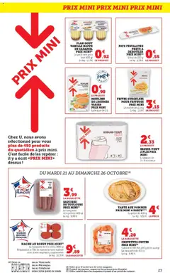 Hyper U - Prévisualisation de Hyper U catalogue valide à partir de 21.10.2025 | Page: 23 | Produits: Frites, Saucisse, Viande, Pommes