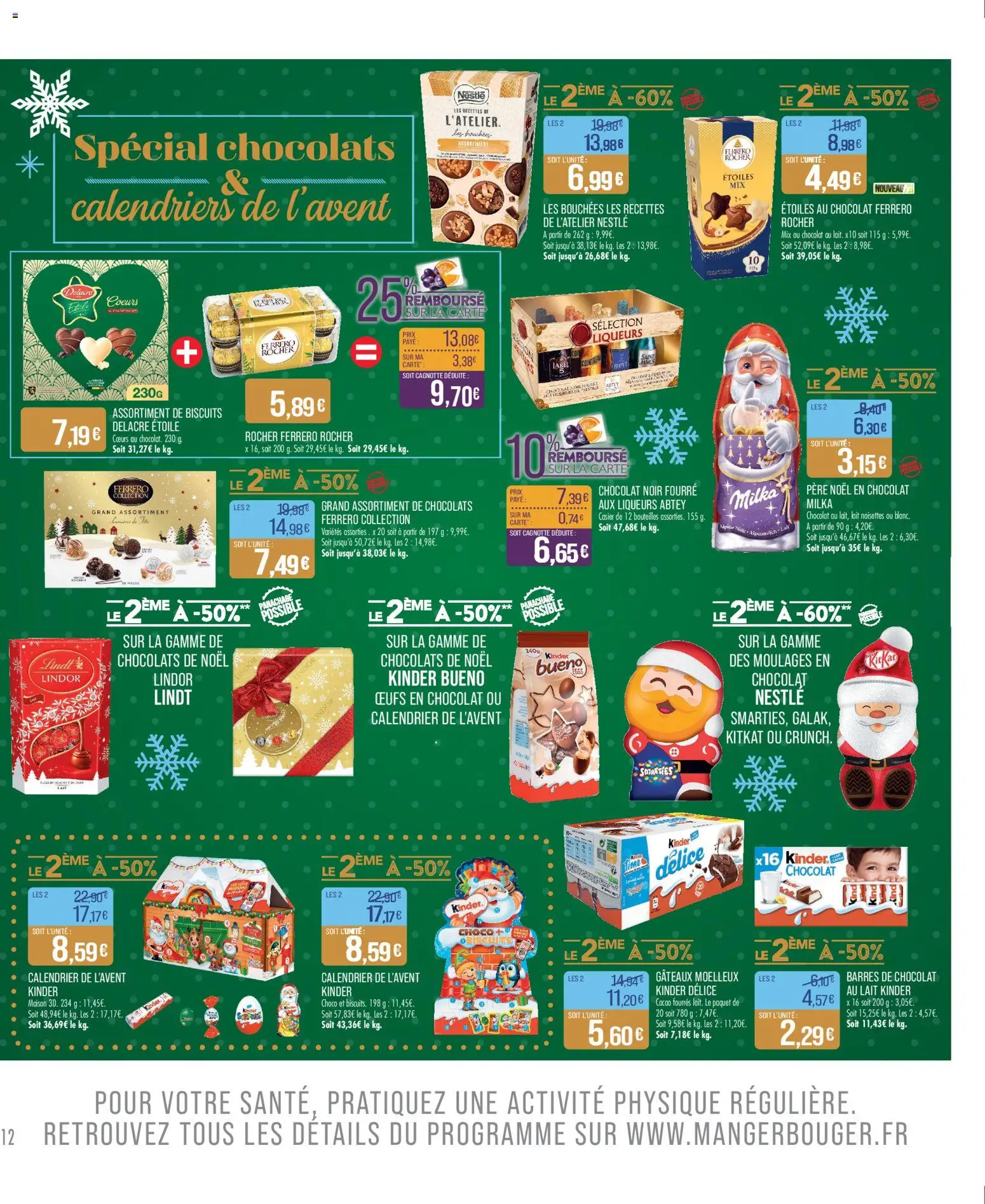 {H1} | Page: 12 | Produits: Chocolats de noël, Ferrero rocher, Noisettes, Œufs