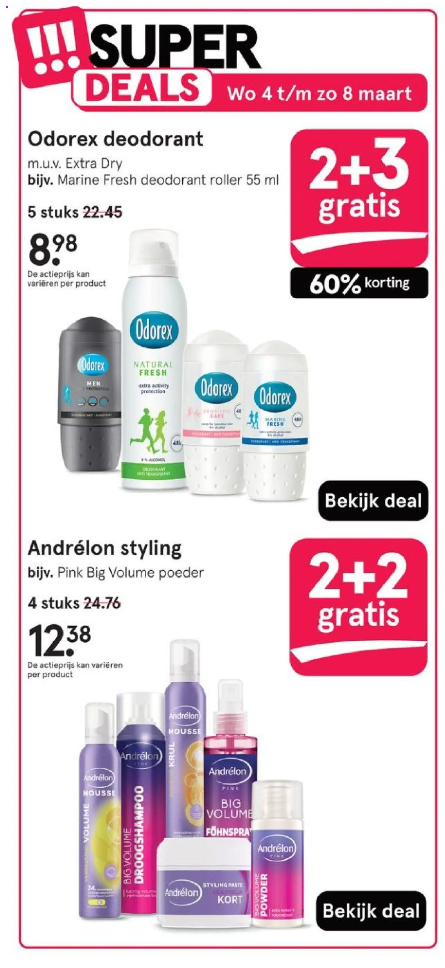 {H1} | Pagina: 4 | Producten: Deodorant, Droogshampoo, Kan, Poeder