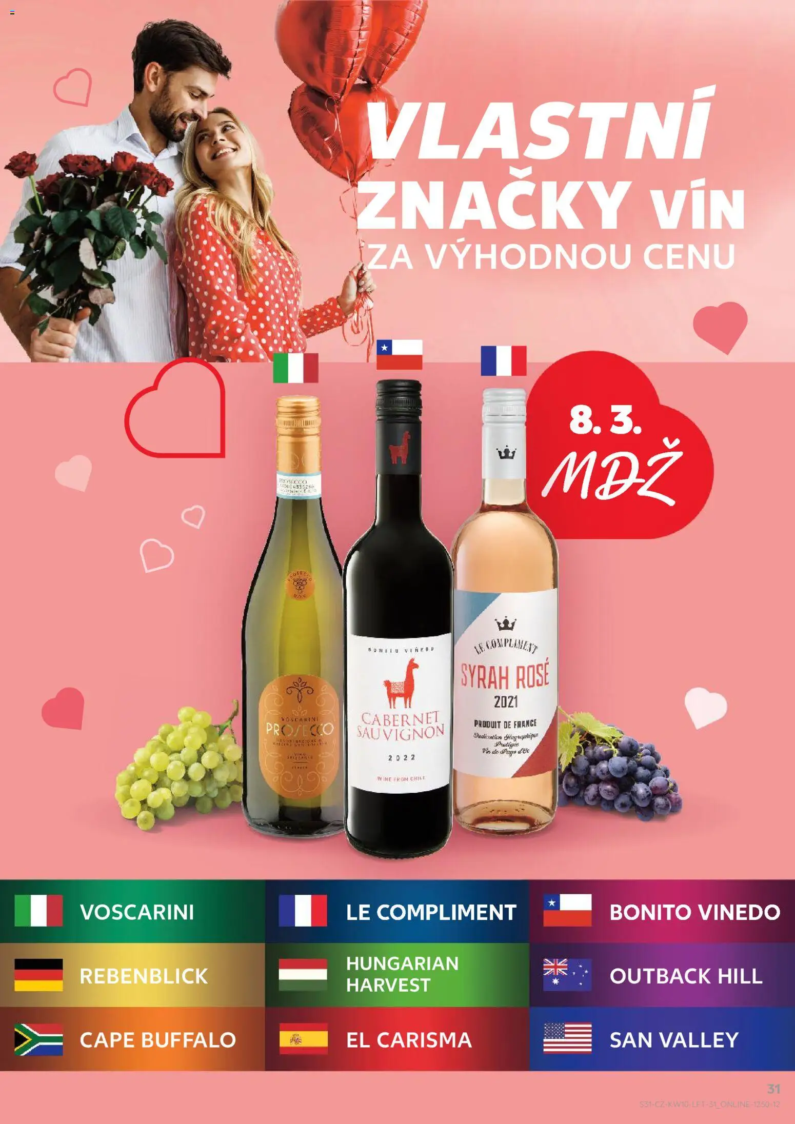 Kaufland leták - Praha 4 od 04.03.2026 | Strana: 31 | Produkty: Prosecco, Cabernet Sauvignon