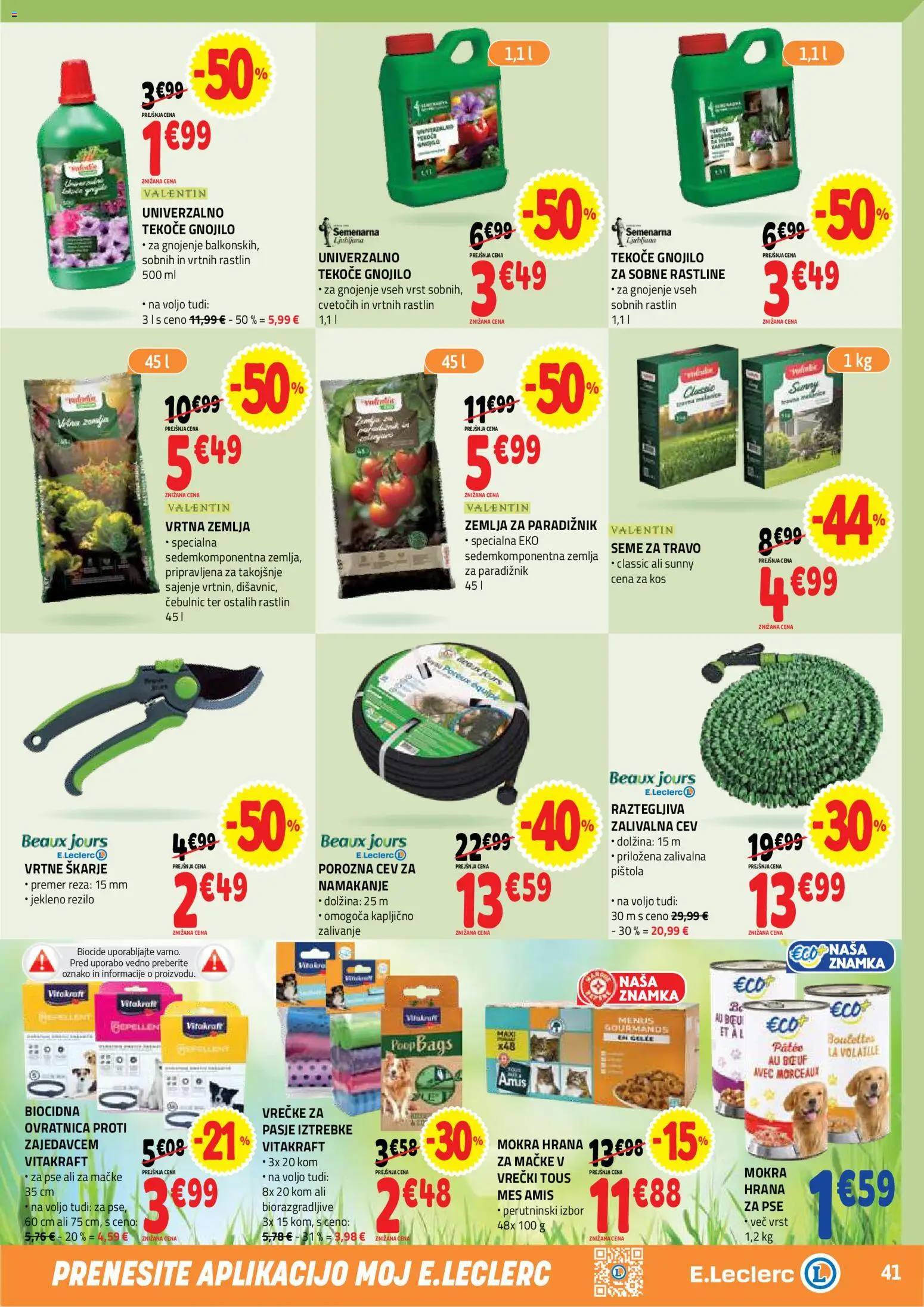 Novi E.leclerc katalog ponudbe – veljaven od 29.04.2026 | Stran: 41 | Izdelki: Žemlja, Kos, Paradiznik