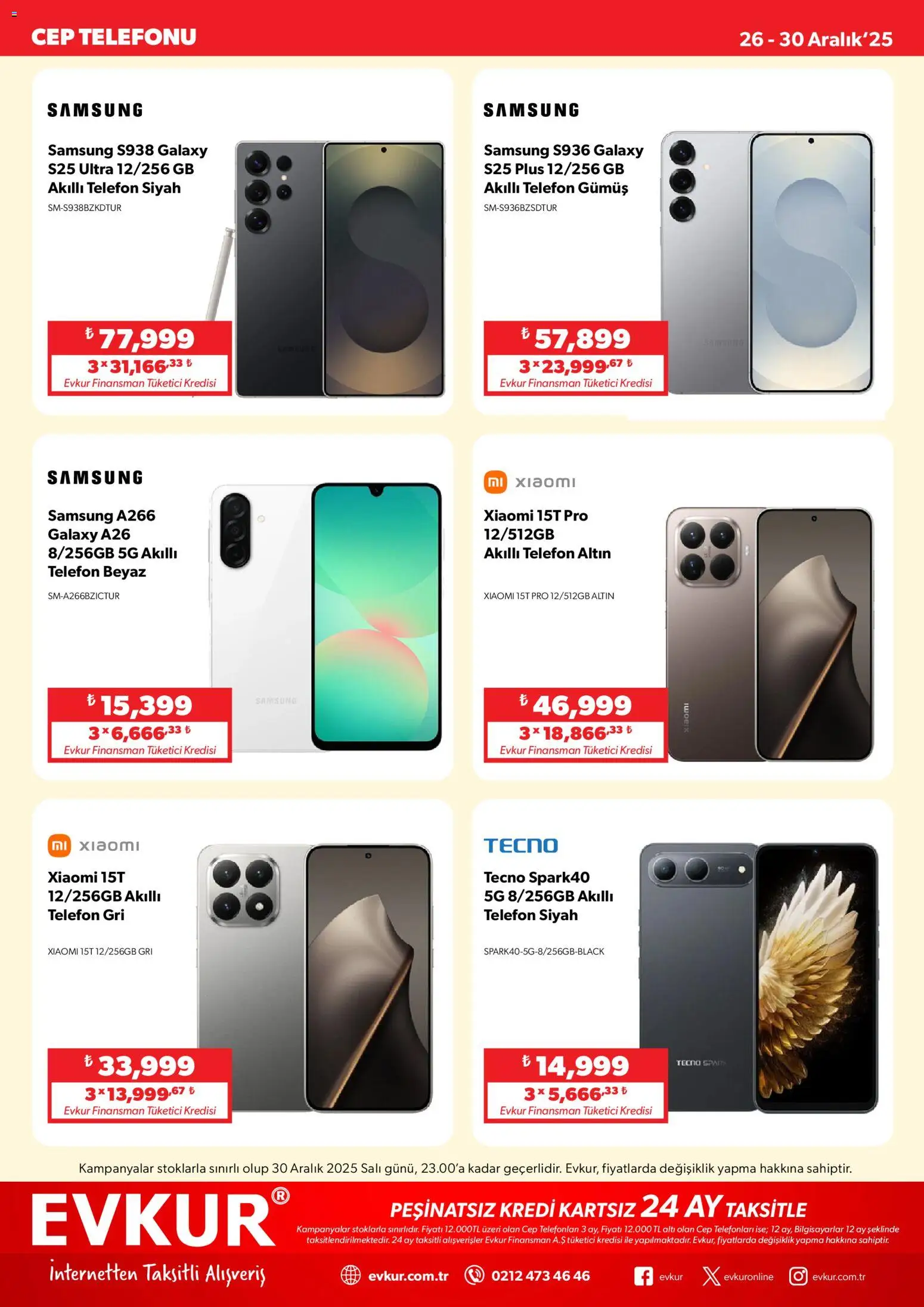 Evkur Muhteşem Fırsatlar - 26.12.2025 tarihinden itibaren geçerlidir | Sayfa: 2 | Ürünler: Telefon, Akıllı telefon