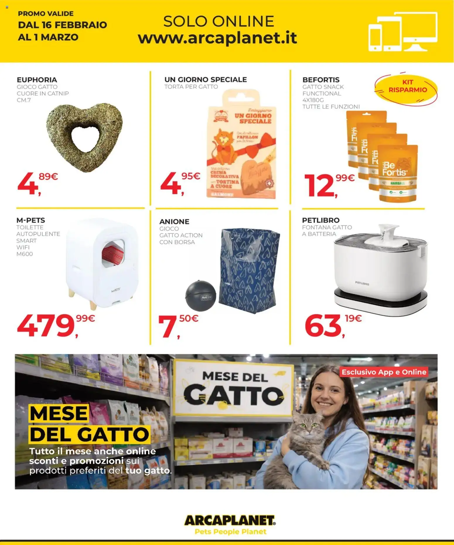 Volantino Arcaplanet del 16.02.2026 | Pagina: 39 | Prodotti: Salmone, Torta, Borsa, Batteria
