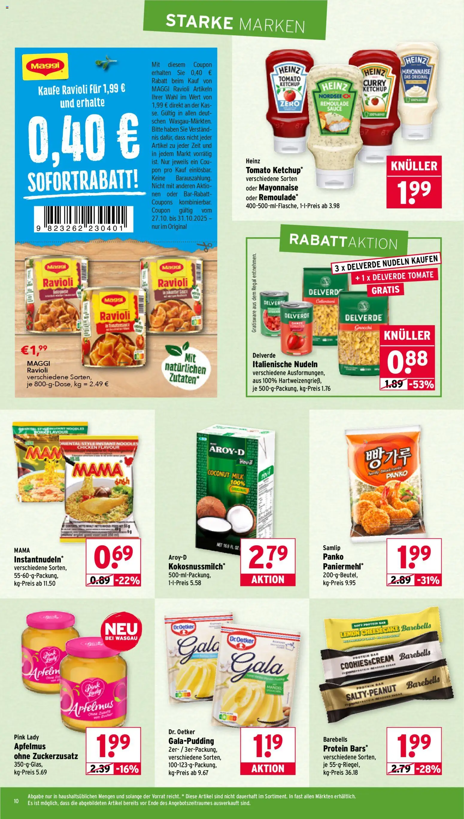 Wasgau Prospekt 	 – gültig ab 27.10.2025 | Seite: 10 | Produkte: Maggi, Regal, Mayonnaise, Ketchup