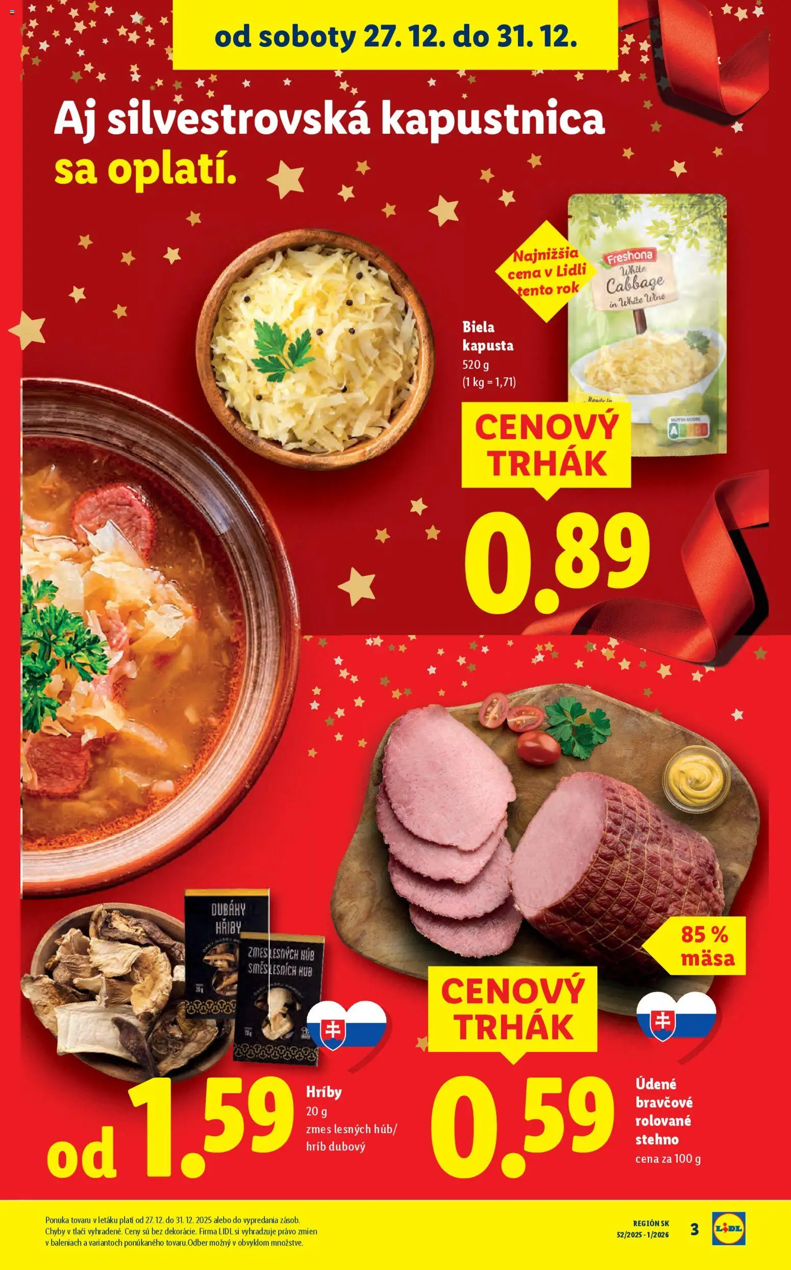 Nové Lidl akcie – leták je platný od 27.12.2025 | Strana: 5 | Produkty: Kapusta