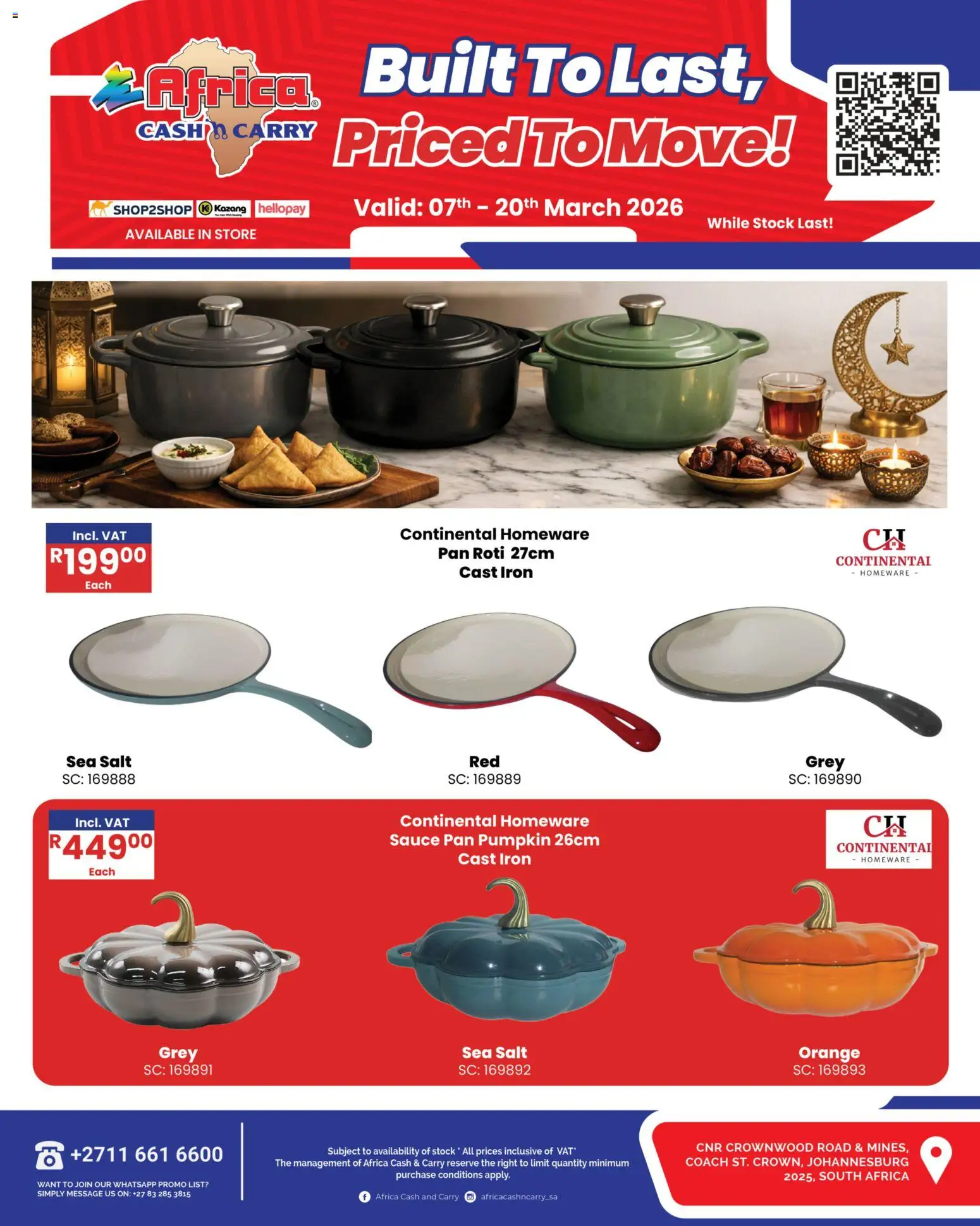 New Africa Cash & Carry catalogue – valid from 07.03.2026 | Page: 6 | Products: Iron, Stock, Sauce, Salt