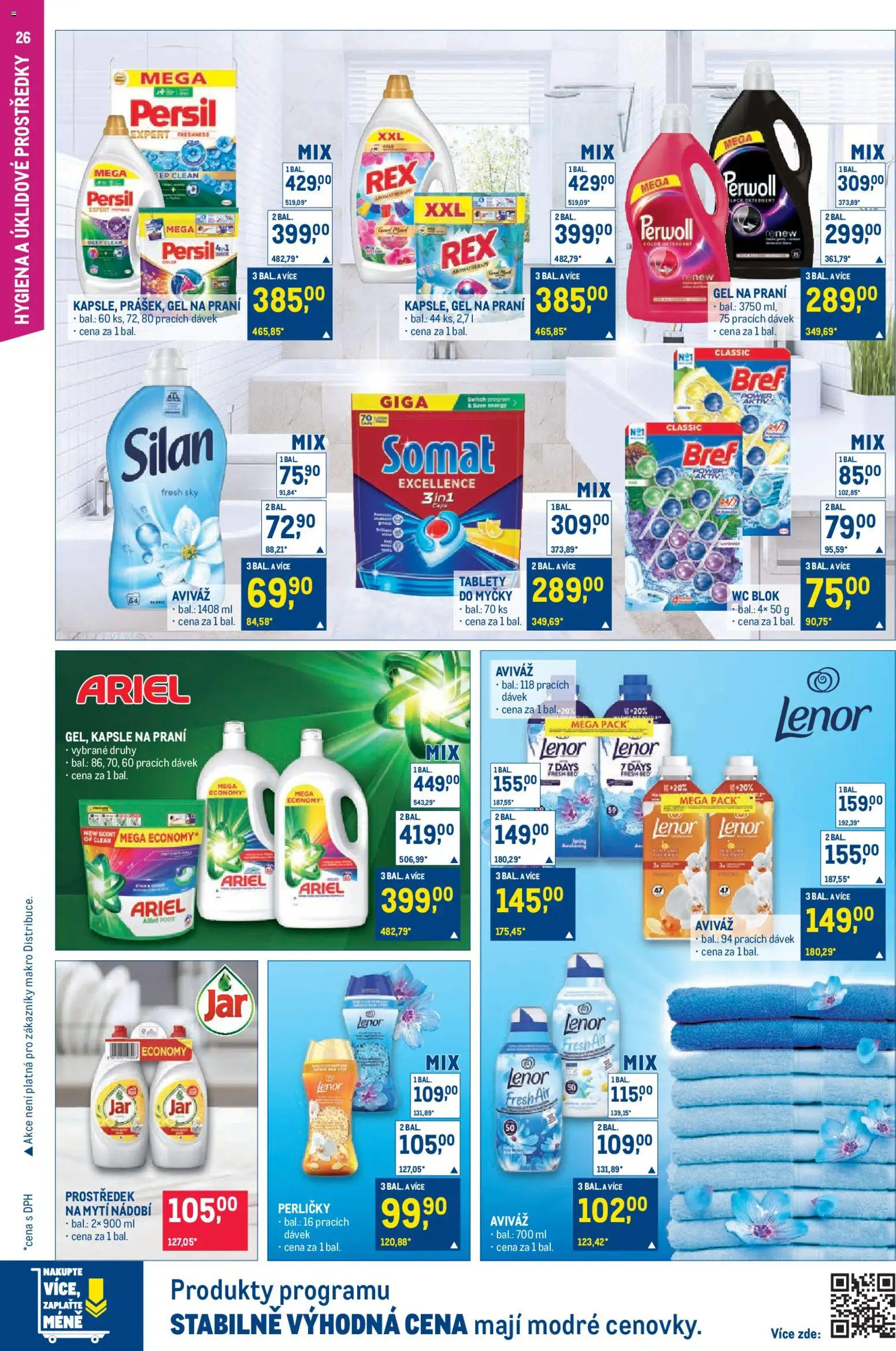 Makro leták - Pro milovníky jídla od 14.01.2026 | Strana: 26 | Produkty: Lenor, Nádobí, Wc, Persil
