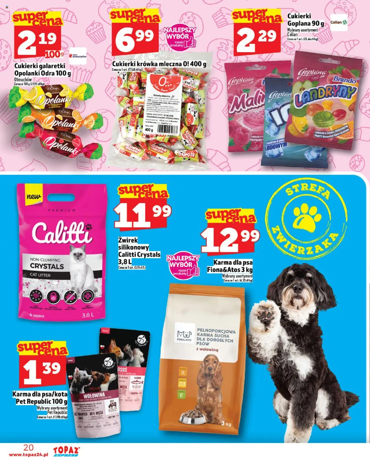 Topaz Gazetka - Express od 21.08.2025 | Strona: 20 | Produkty: Galaretki, Krowka, Wołowina, Cukierki galaretki