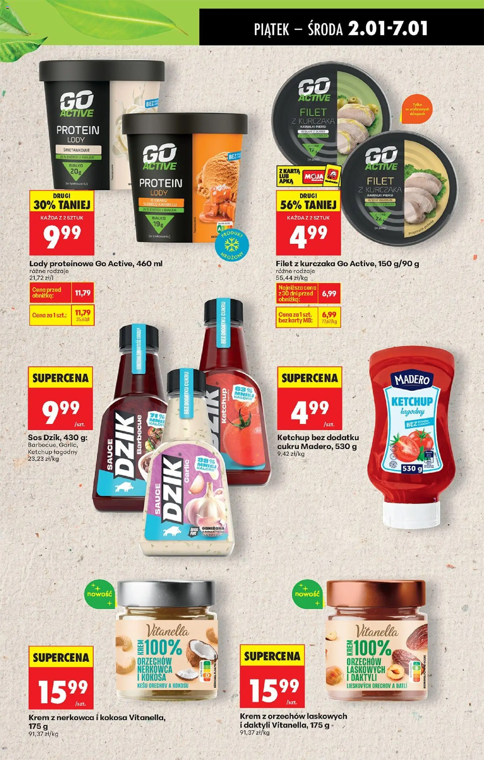 Biedronka gazetka - Oferta w tym tygodniu od 31.12.2025 | Strona: 49 | Produkty: Karta, Piersi, Lody, Sos