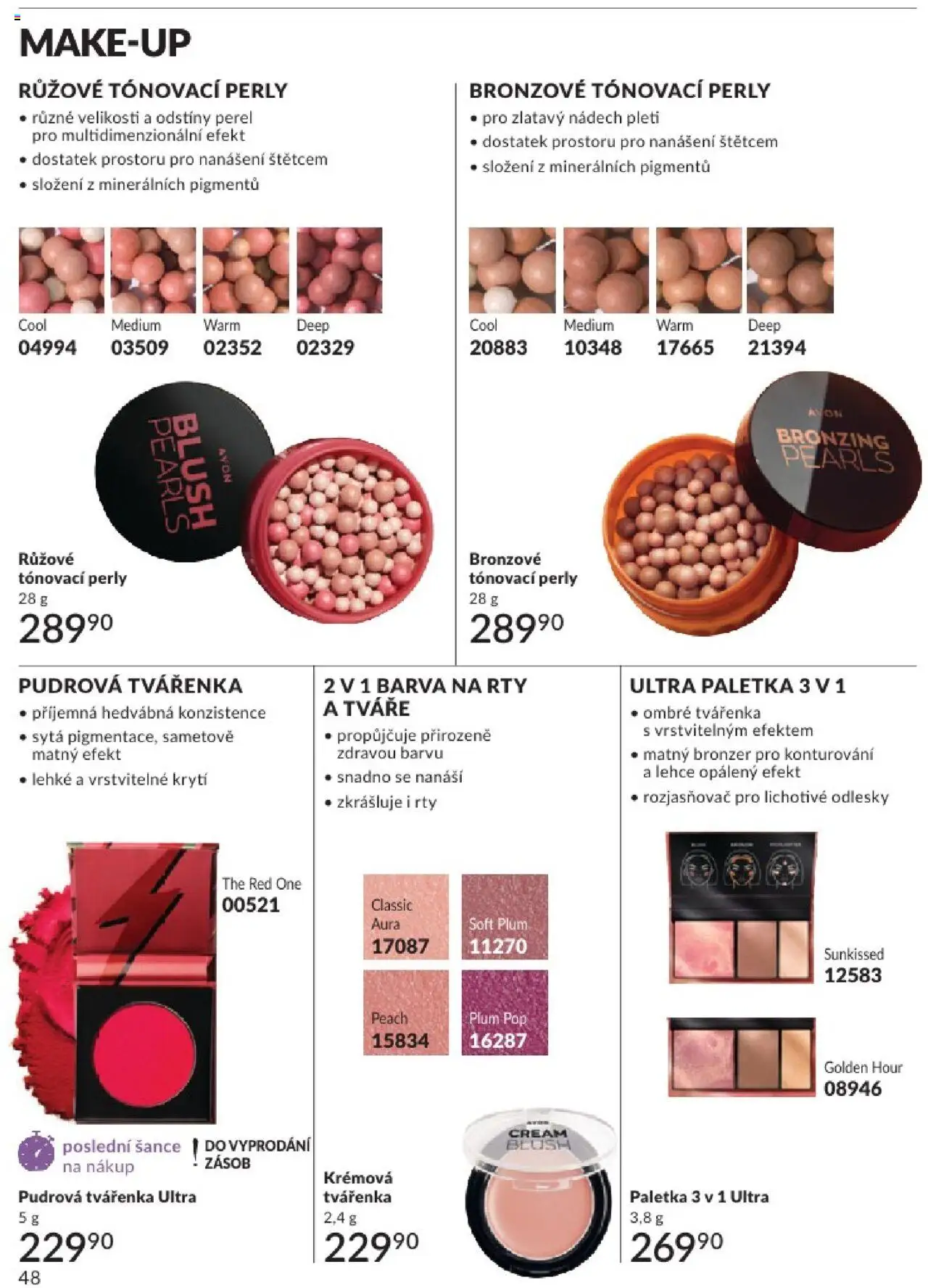 Avon katalog 6/2025 od 01.06.2025 | Strana: 48 | Produkty: Makeup, Bronzer, Tvářenka, Rozjasňovač