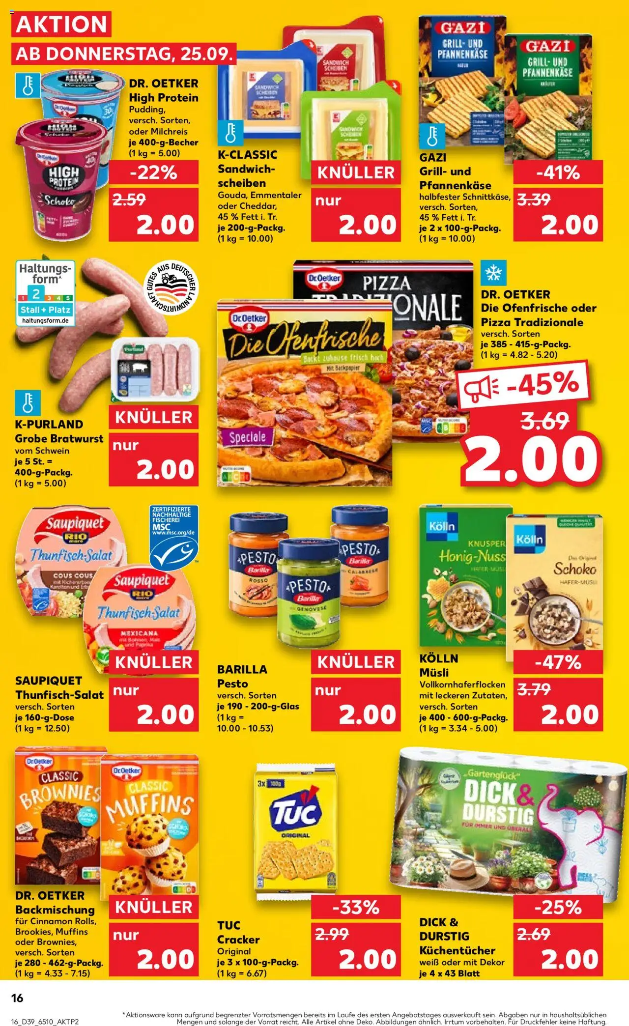 Kaufland prospekt Köln	 – gültig ab 28.09.2025 | Seite: 16 | Produkte: Musli, Grill, Bratwurst, Salat
