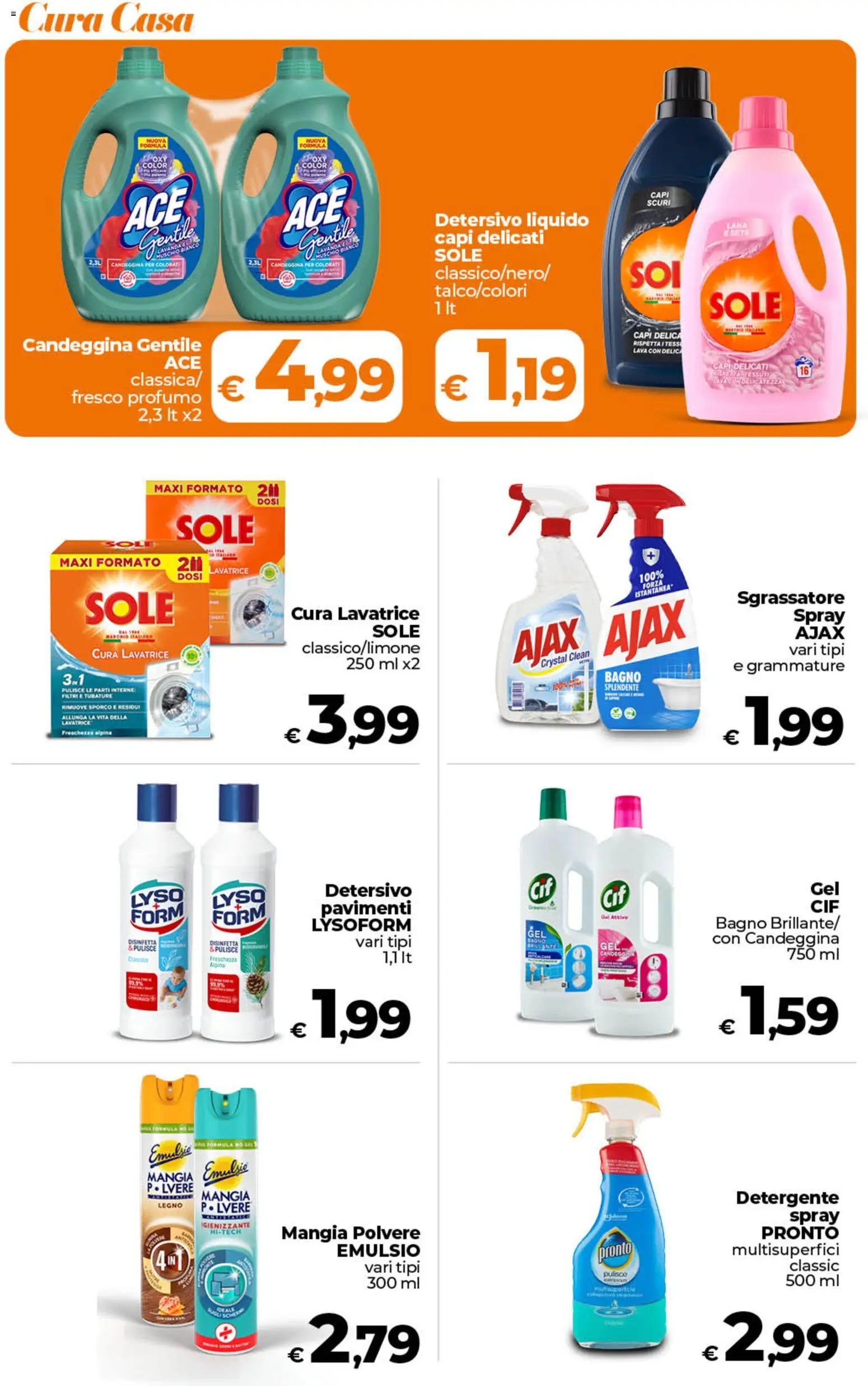 Volantino Ipercoop del 07.04.2026 | Pagina: 50 | Prodotti: Candeggina, Sgrassatore, Lavatrice, Bagno