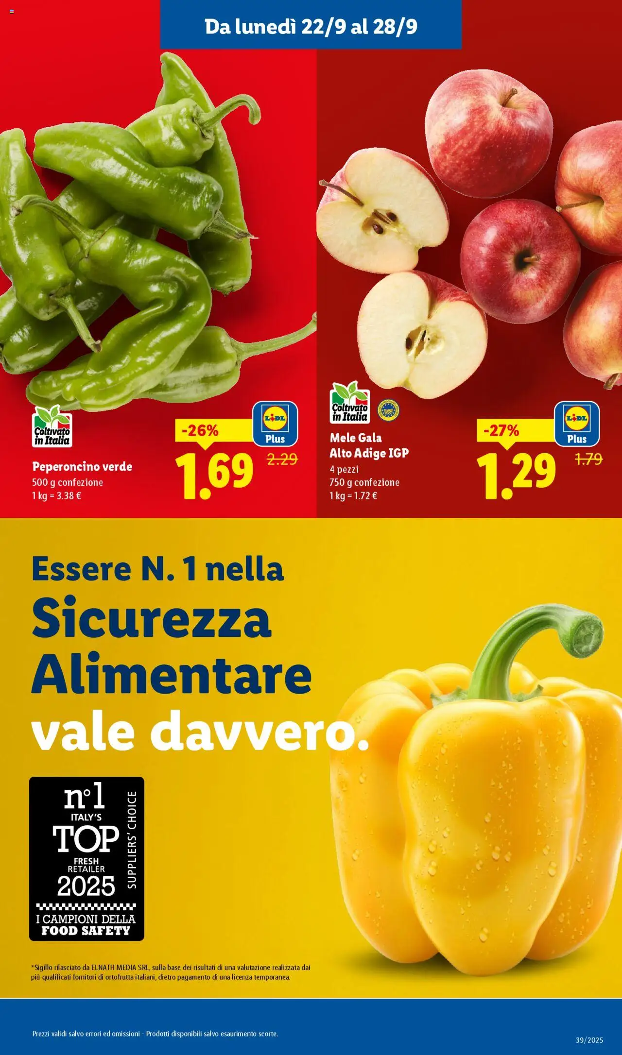 Volantino Lidl del 22.09.2025 | Pagina: 7 | Prodotti: Mele, Peperoncino