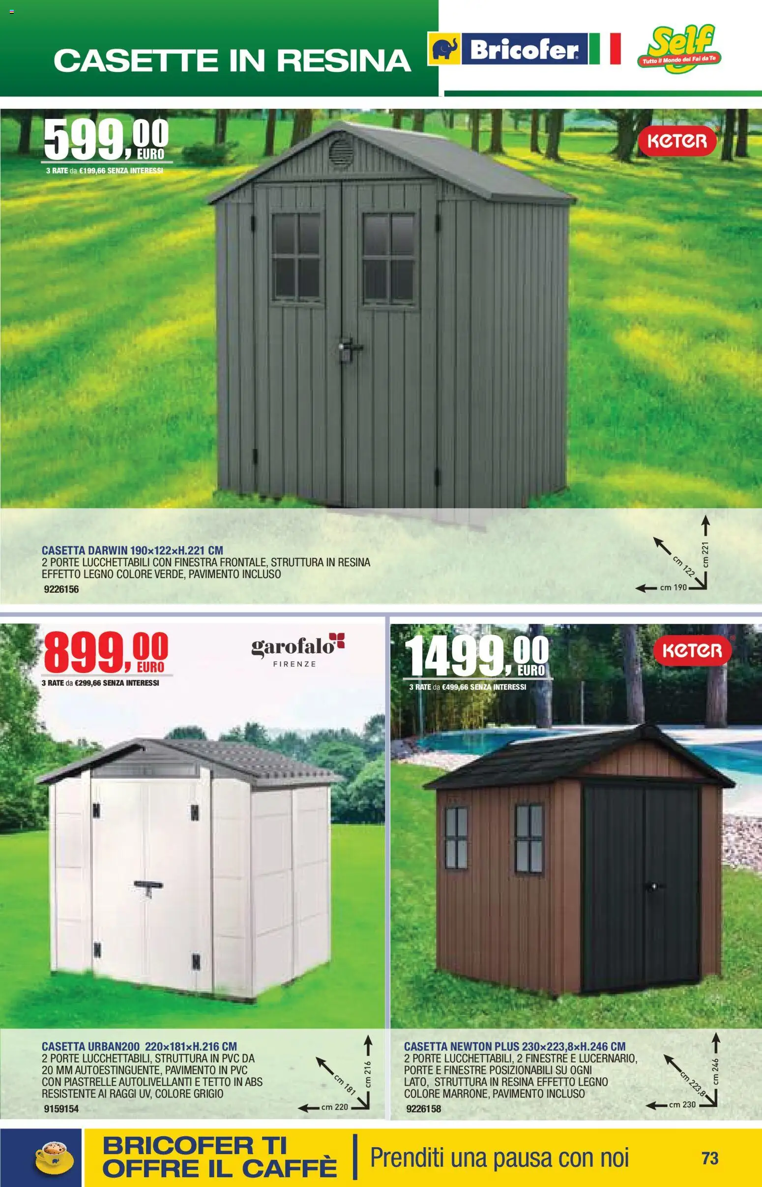 Volantino Bricofer del 14.04.2026 | Pagina: 73 | Prodotti: Tè, Pavimento, Piastrelle