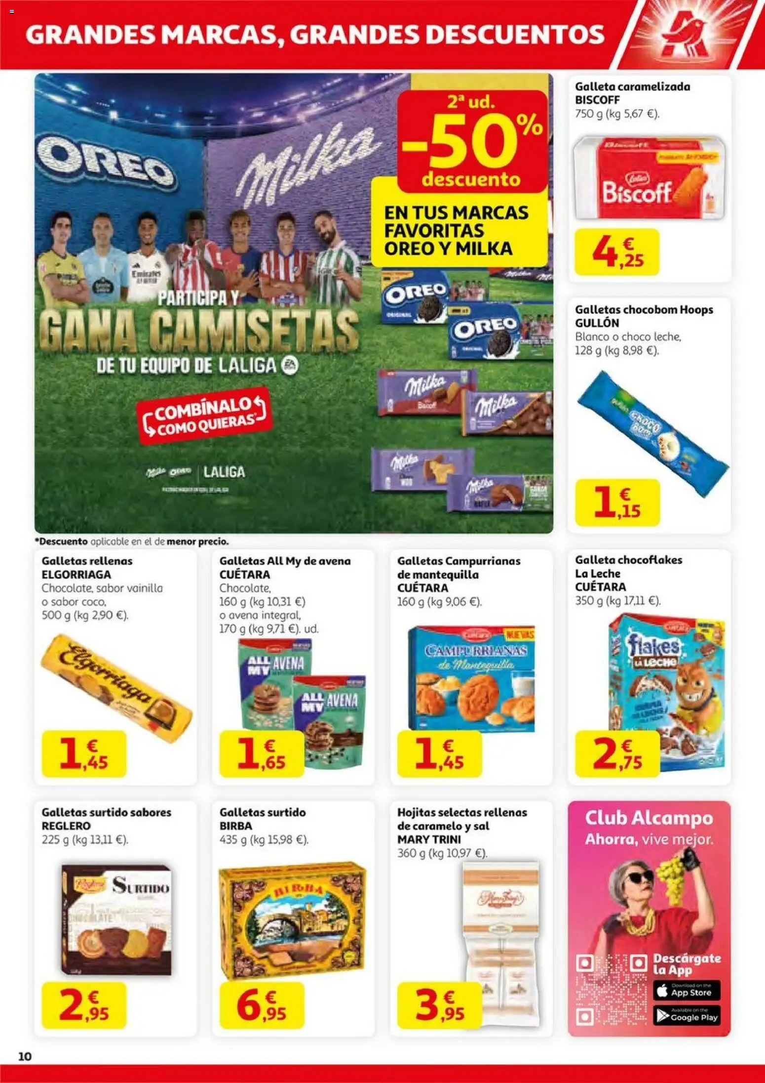 Alcampo - HG Nacional │ válido desde el 23.10.2025 | Página: 10 | Productos: Leche, Galletas, Galletas rellenas, Συσκευή ροής