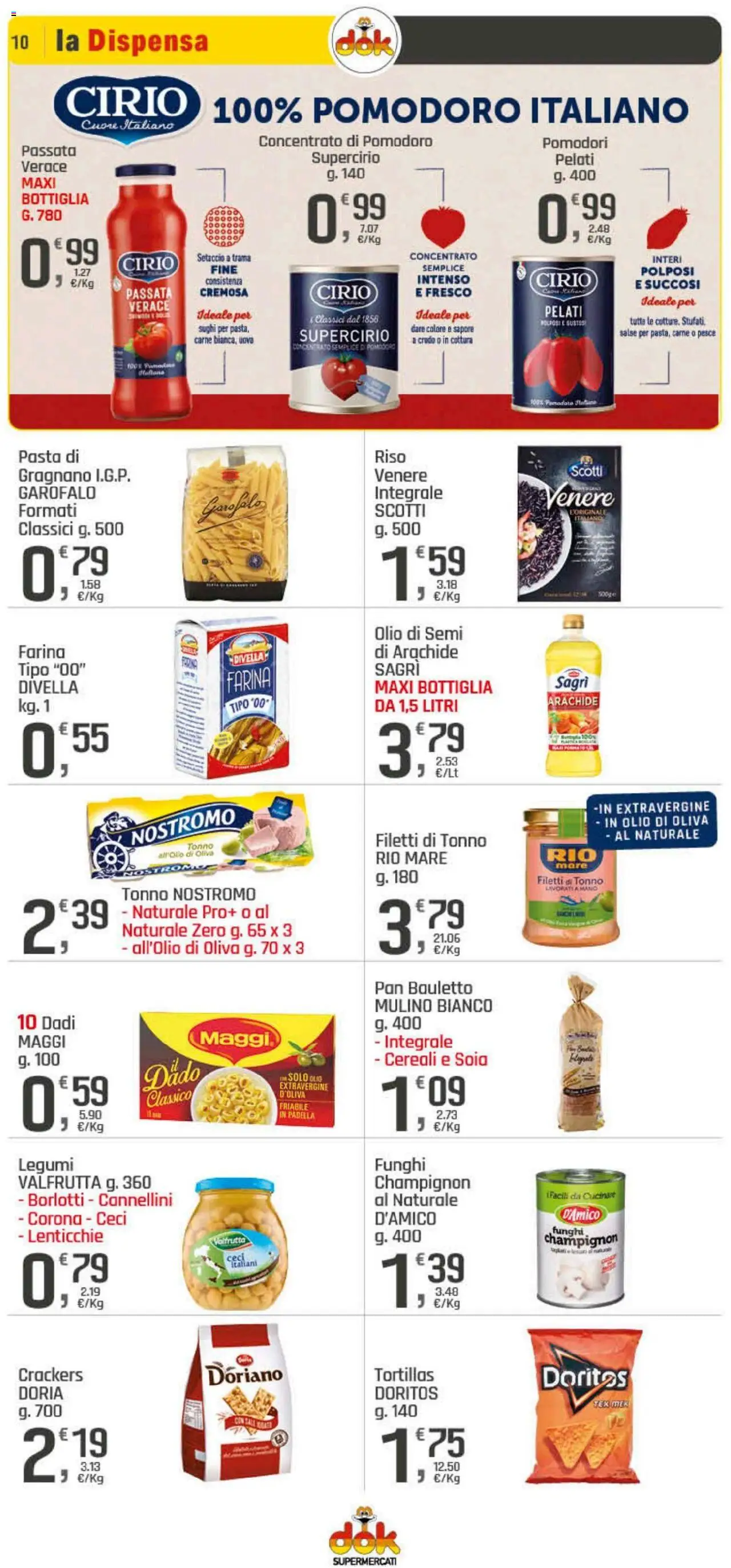 Volantino DOK del 25.09.2025 | Pagina: 10 | Prodotti: Ceci, Lenticchie, Pasta, Padella
