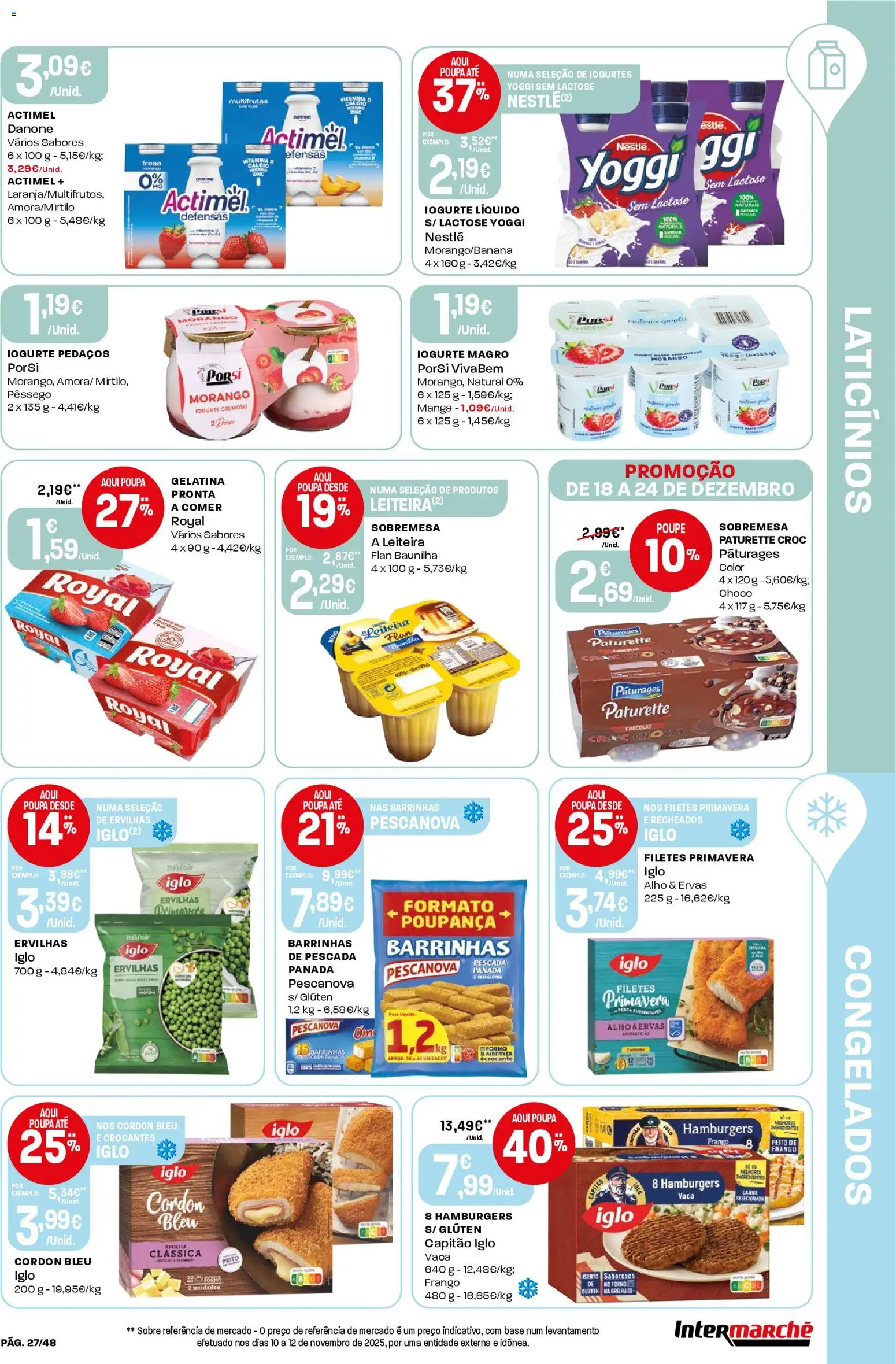 Intermarché folheto │ válido de 18.12.2025 | Página: 27 | Produtos: Capitão iglo, Base, Iogurte, Vitamina d