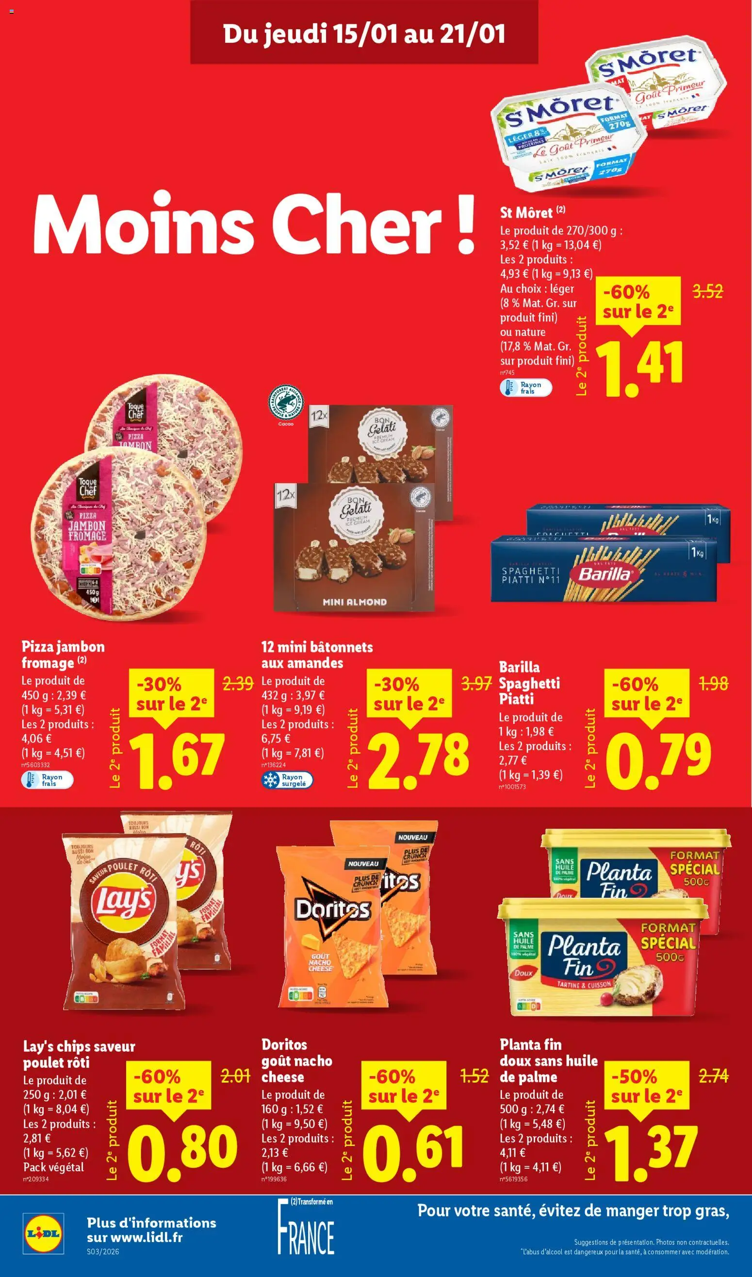 {H1} | Page: 14 | Produits: Spaghetti, Huile, Jambon, Pizza