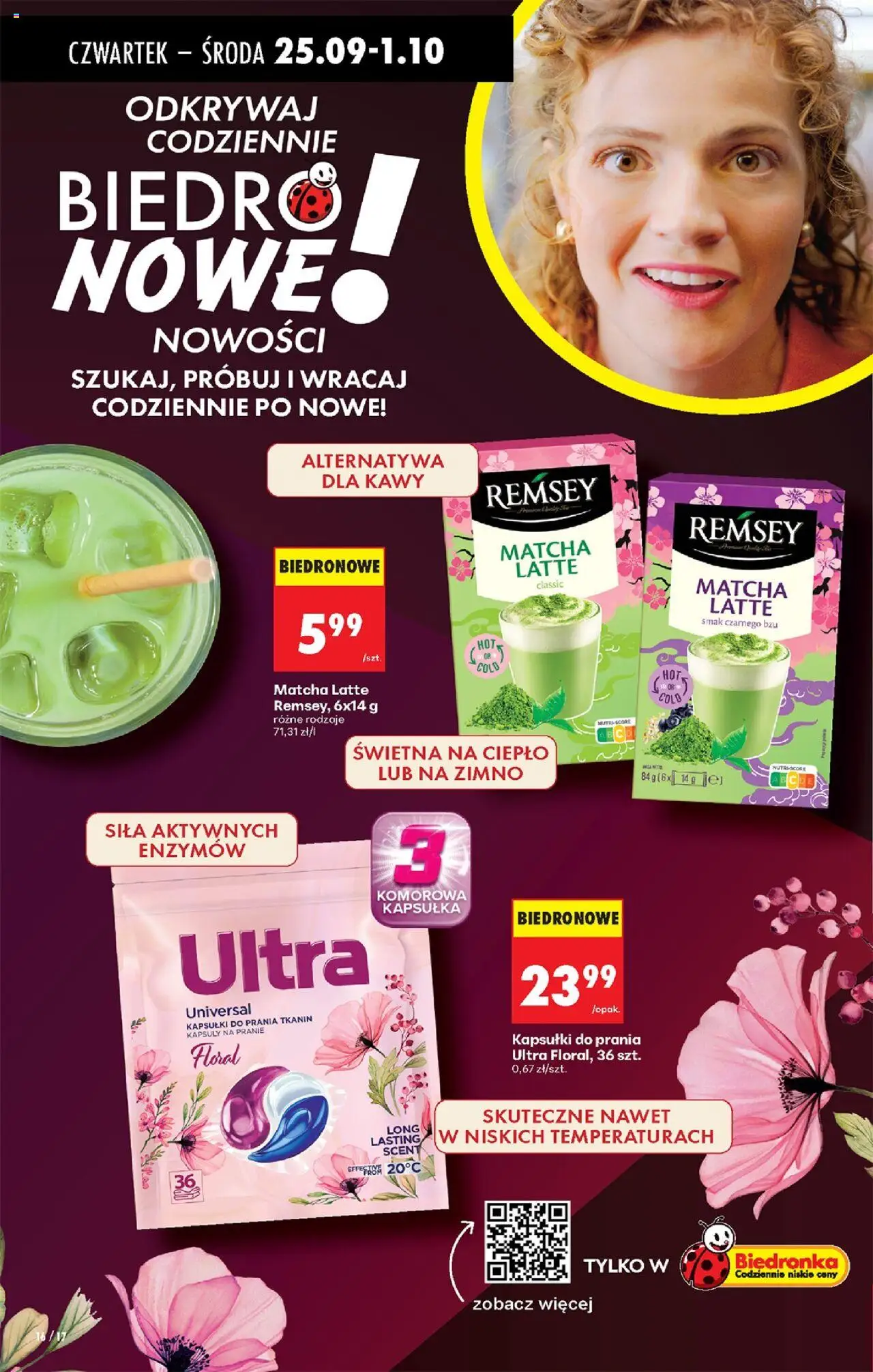 Biedronka gazetka - Oferta w tym tygodniu od 25.09.2025 | Strona: 16 | Produkty: Kapsułki do prania ultra, Kapsułki do prania, Detergent