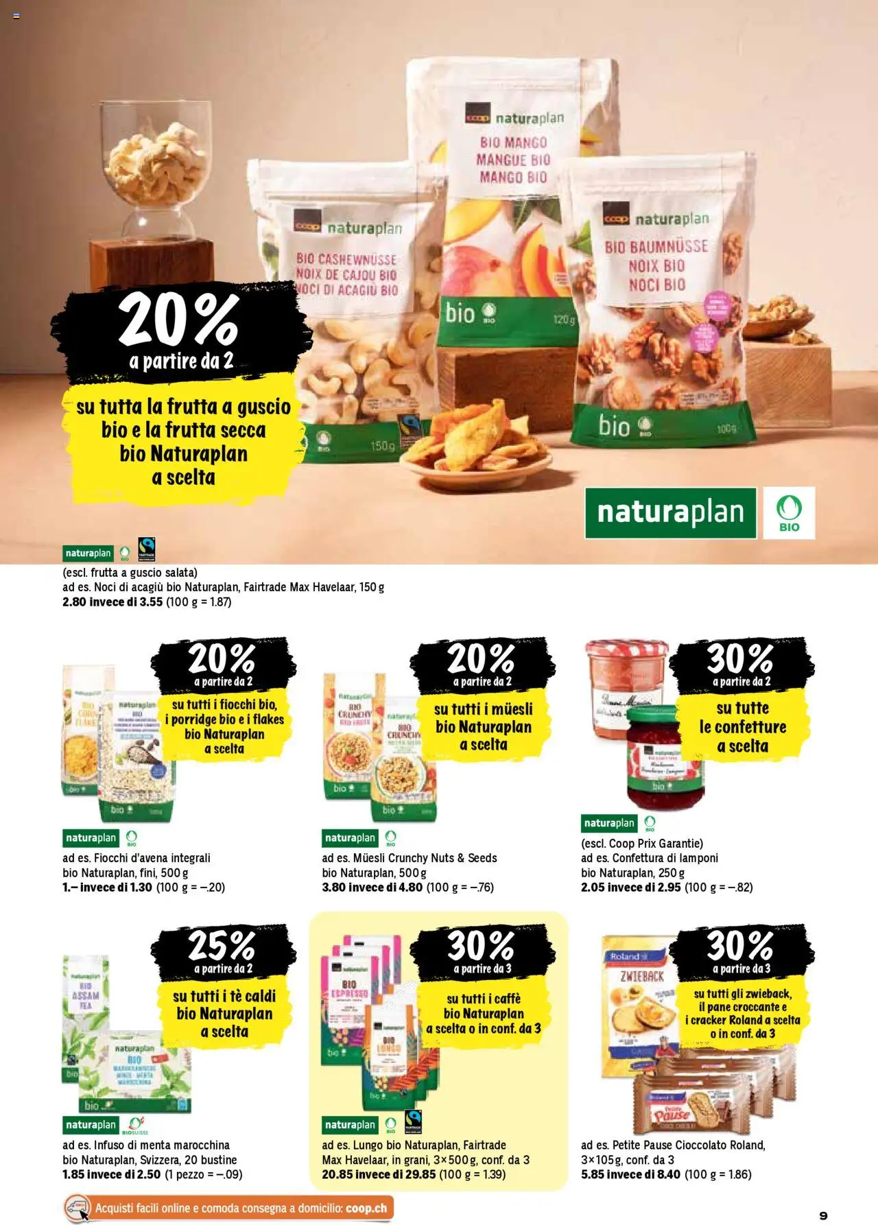 Coop - Una settimana di azioni ab 28.08.2025 | Seite: 9 | Produkte: Cashewnüsse, Pane, Mango