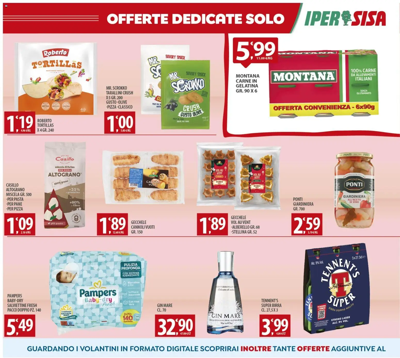 Volantino SISA del 05.12.2025 | Pagina: 14 | Prodotti: Birra, The, Pampers, Aloe vera
