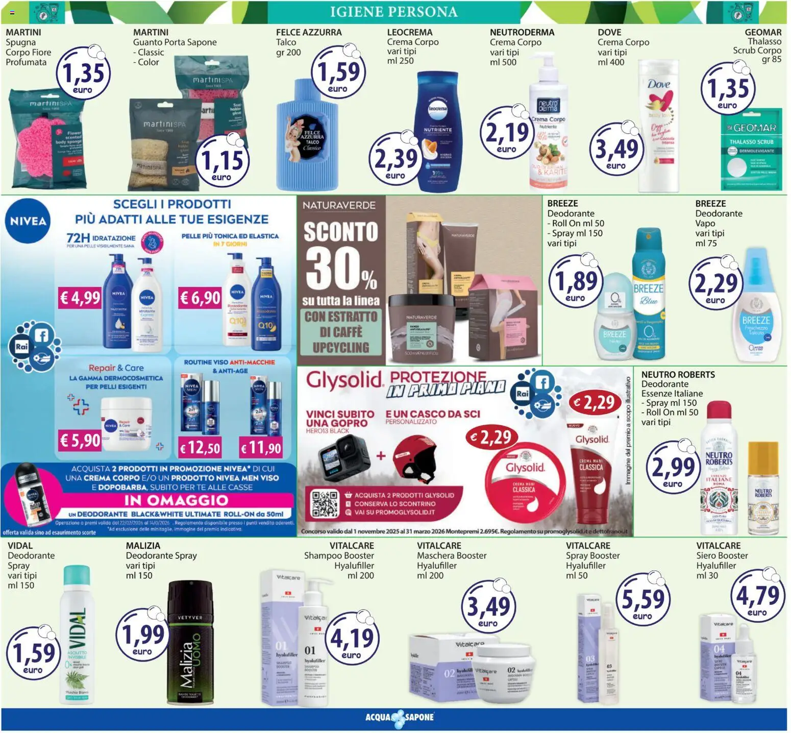 Volantino Acqua e Sapone del 05.03.2026 | Pagina: 6 | Prodotti: Spugna, Crema, Maschera, Caffè