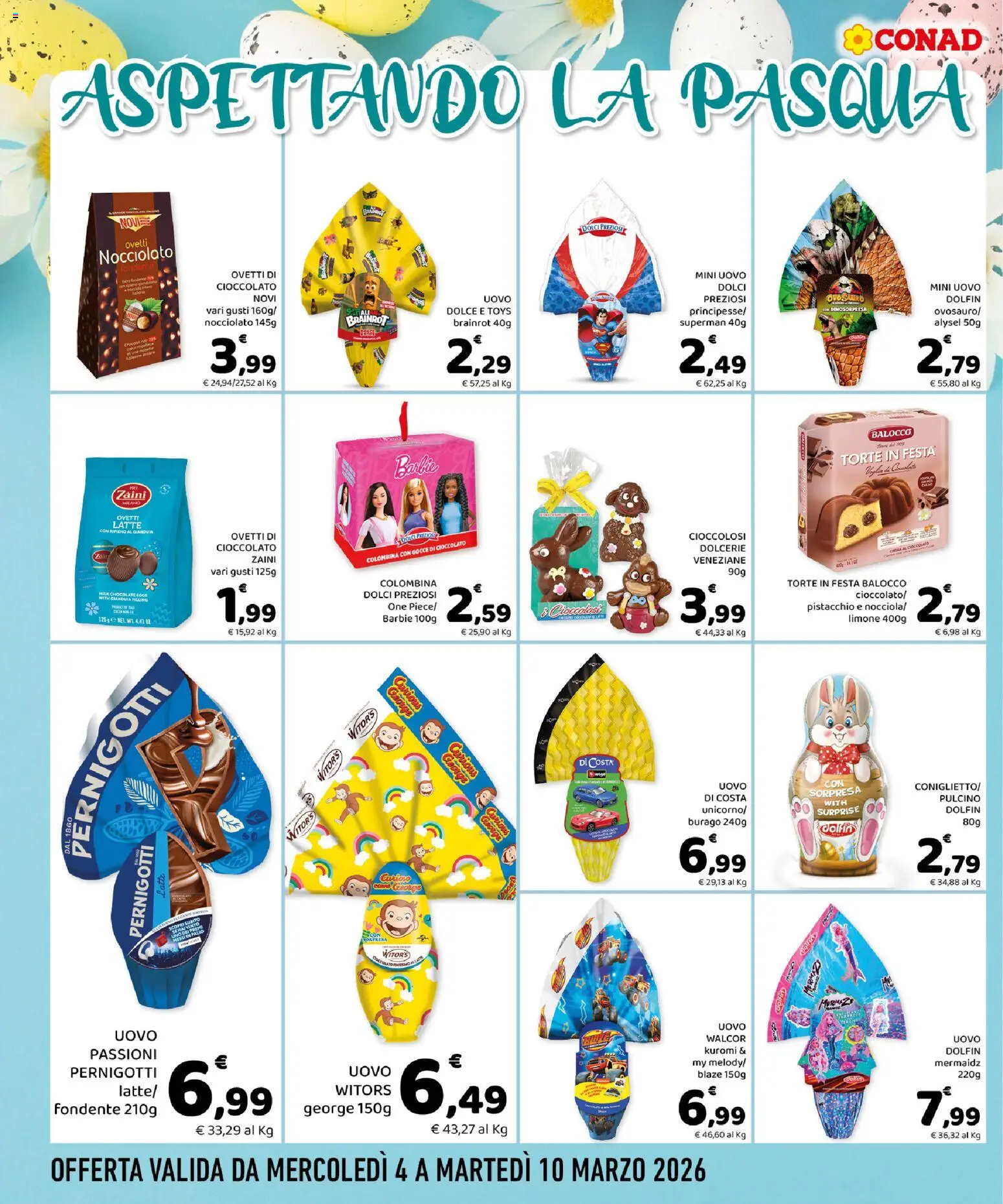 Volantino Conad del 04.03.2026 | Pagina: 4 | Prodotti: Cioccolato, Latte, Limone