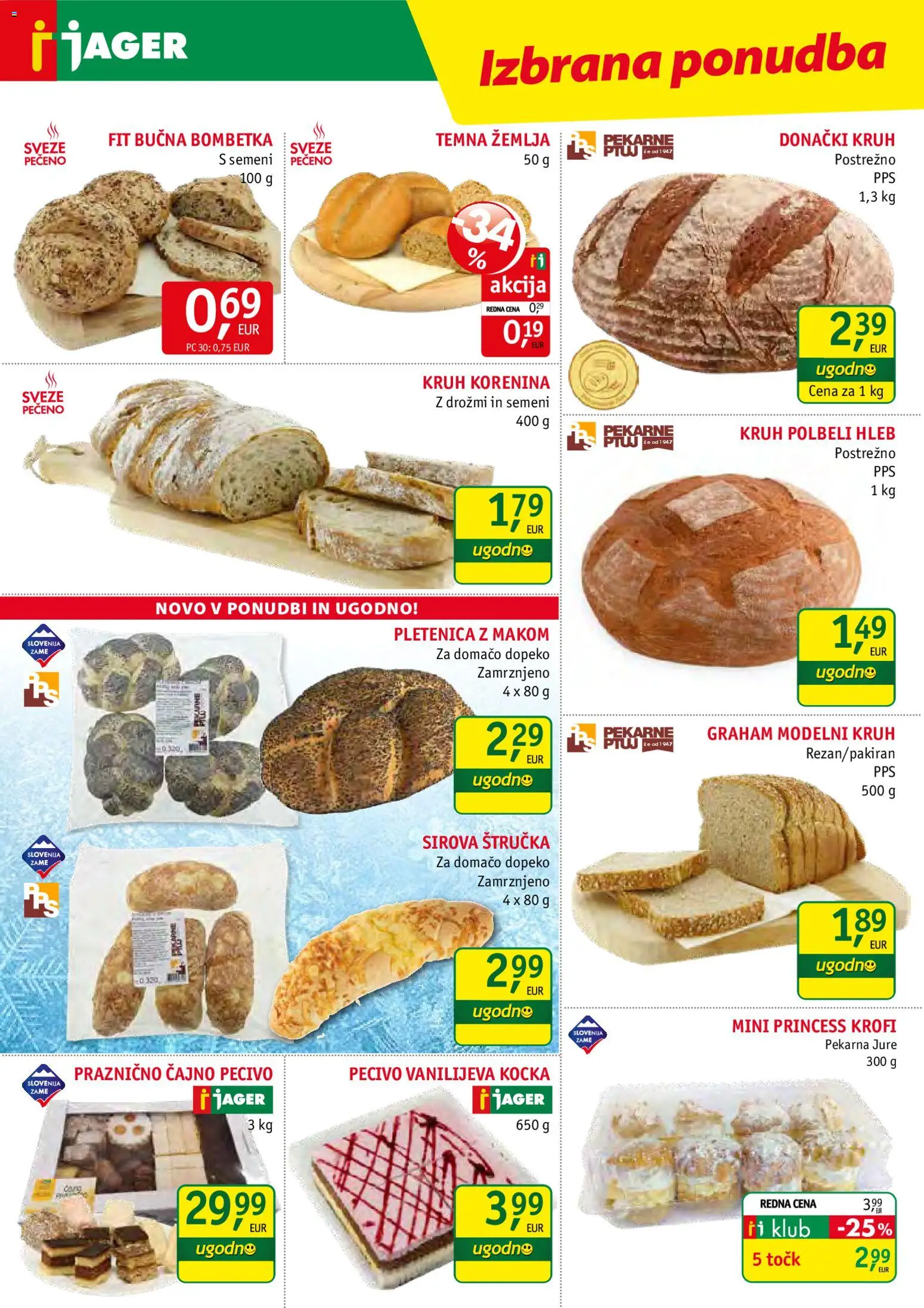 Novi Jager katalog ponudbe – veljaven od 22.04.2026 | Stran: 6 | Izdelki: Žemlja, Štručka, Pekarna, Kruh