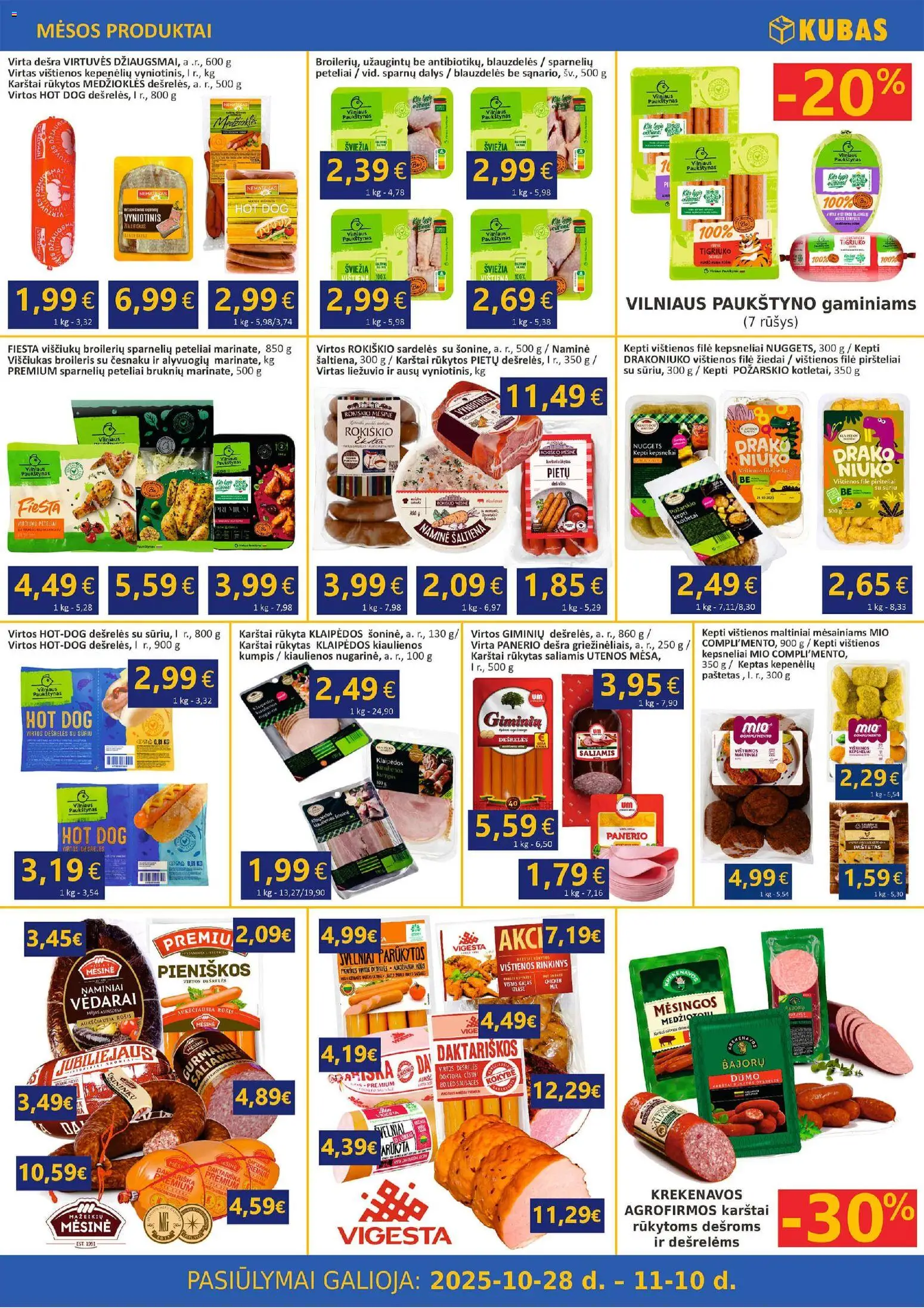Kubas akcijos nuo 28.10.2025 | Puslapis: 4 | Prekių: Sardelės, Kiaulienos, Saliamis, Kumpis