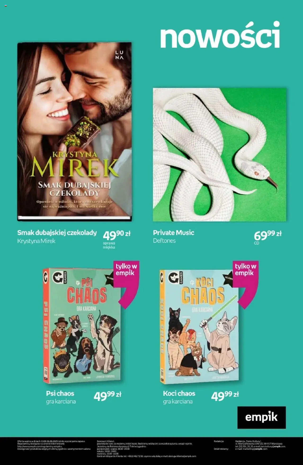 Empik promocje od 13.08.2025 | Strona: 96 | Produkty: Czekolady, Gra
