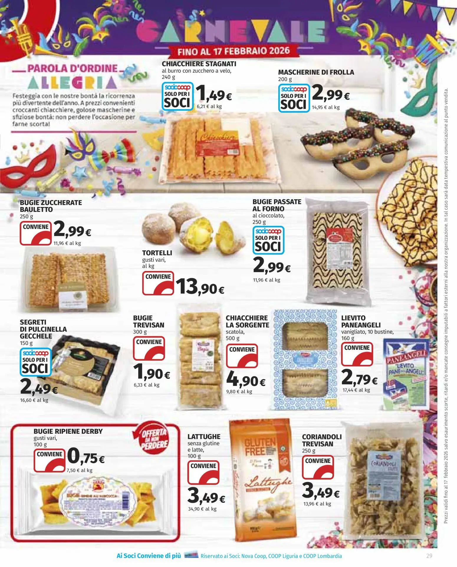 Volantino Ipercoop del 29.01.2026 | Pagina: 29 | Prodotti: Pane, Burro, Forno, Tortelli