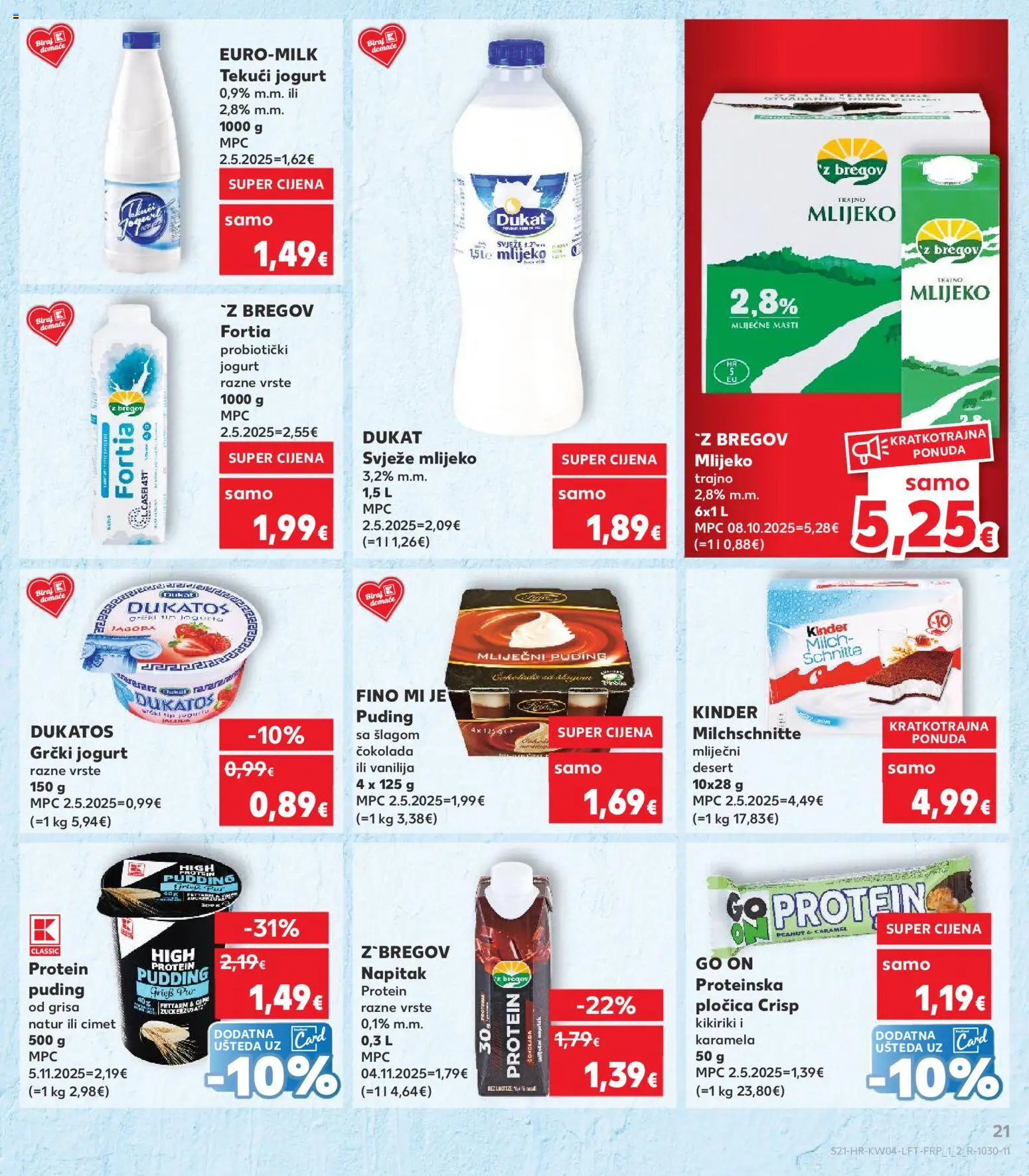 Kaufland katalog | vrijedi od 21.01.2026 | Stranica: 21 | Proizvodi: Jogurt, Čokolada, Puding, Karamela