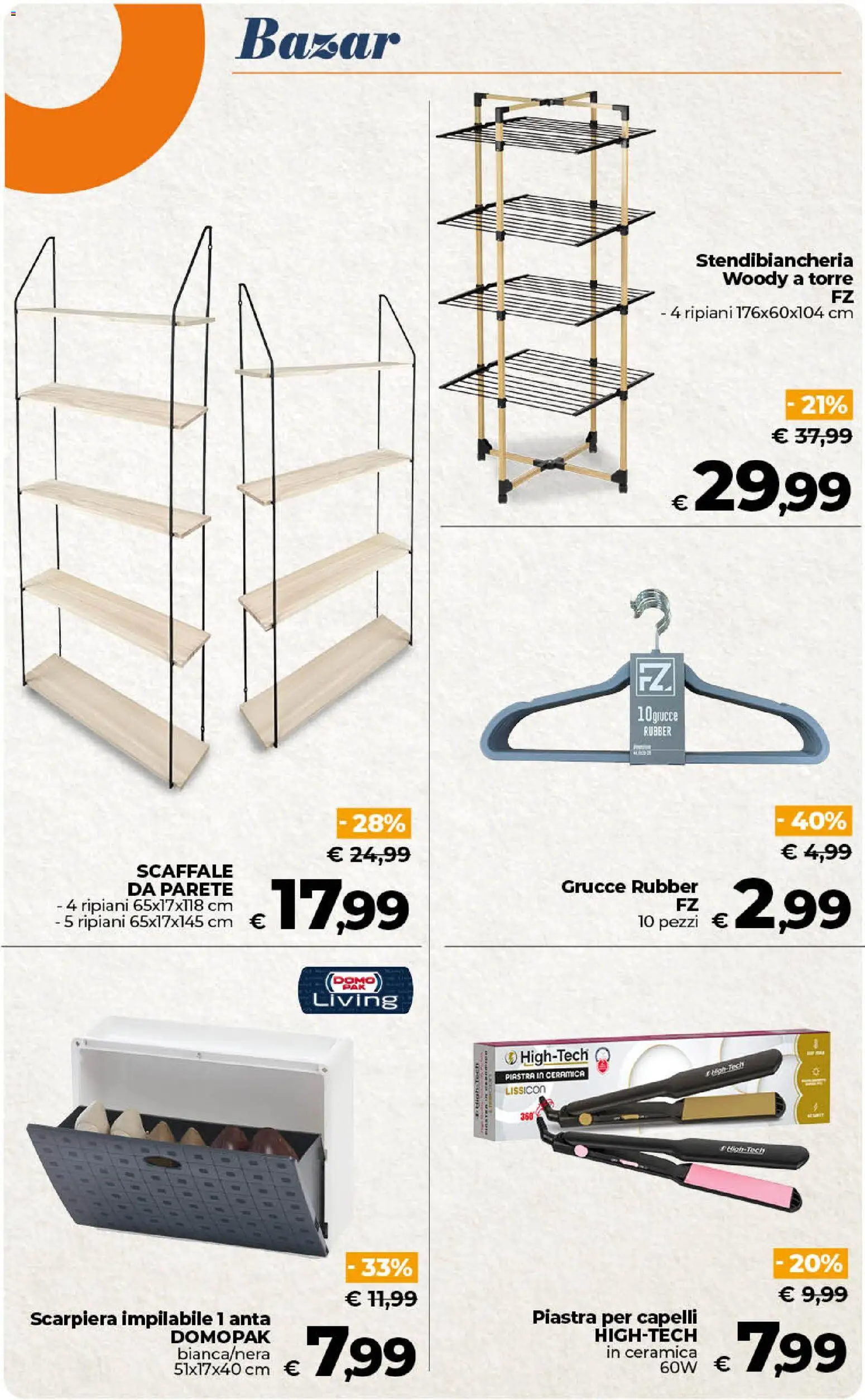 Volantino Ipercoop del 24.02.2026 | Pagina: 53 | Prodotti: Scaffale, Scarpiera, Piastra per capelli, Grucce