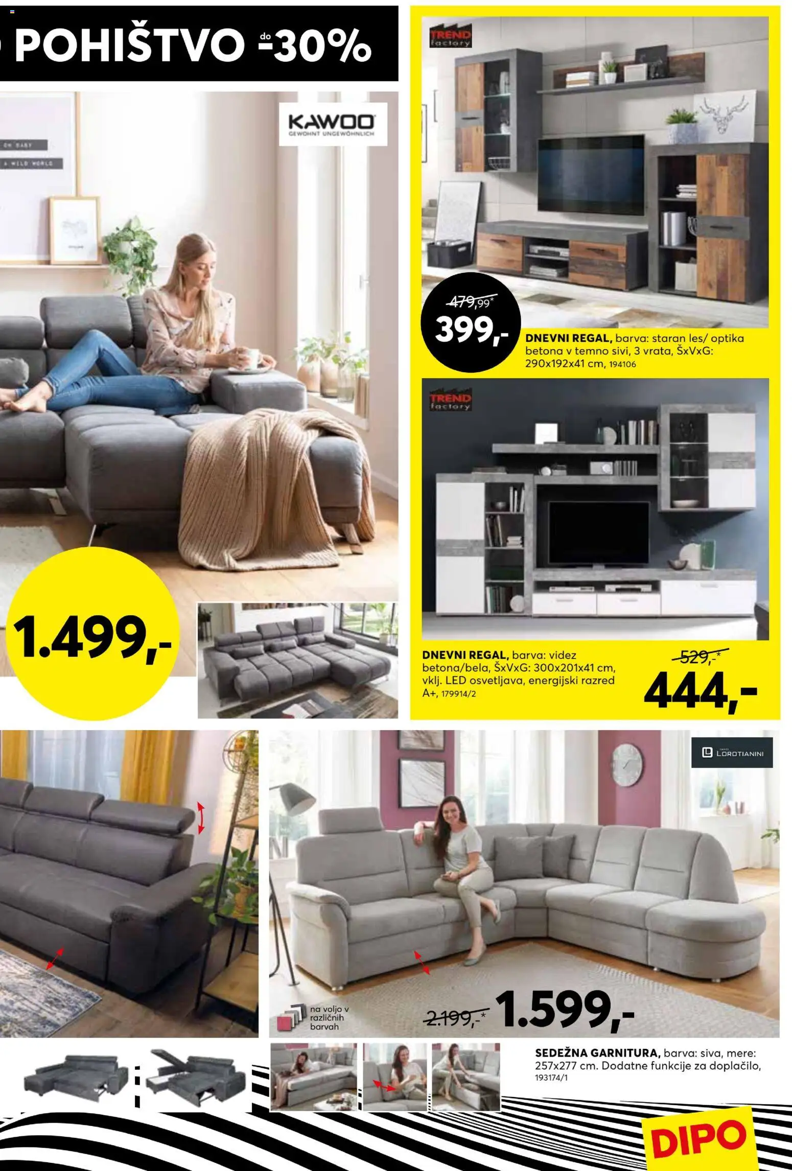 Novi Dipo katalog ponudbe – veljaven od 22.04.2026 | Stran: 9 | Izdelki: Pohištvo, Barva